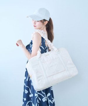satin traveling boston bag