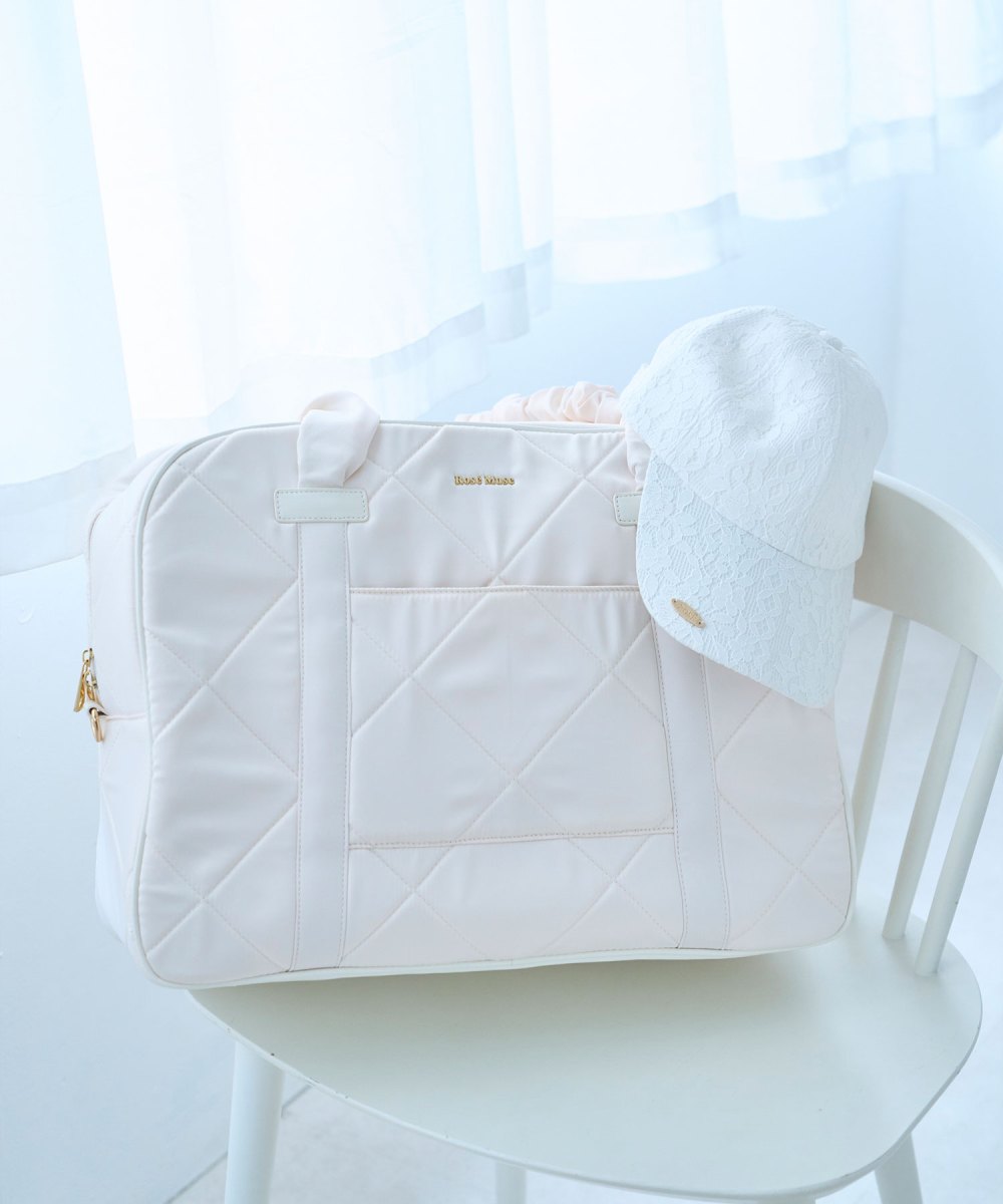 satin traveling boston bag