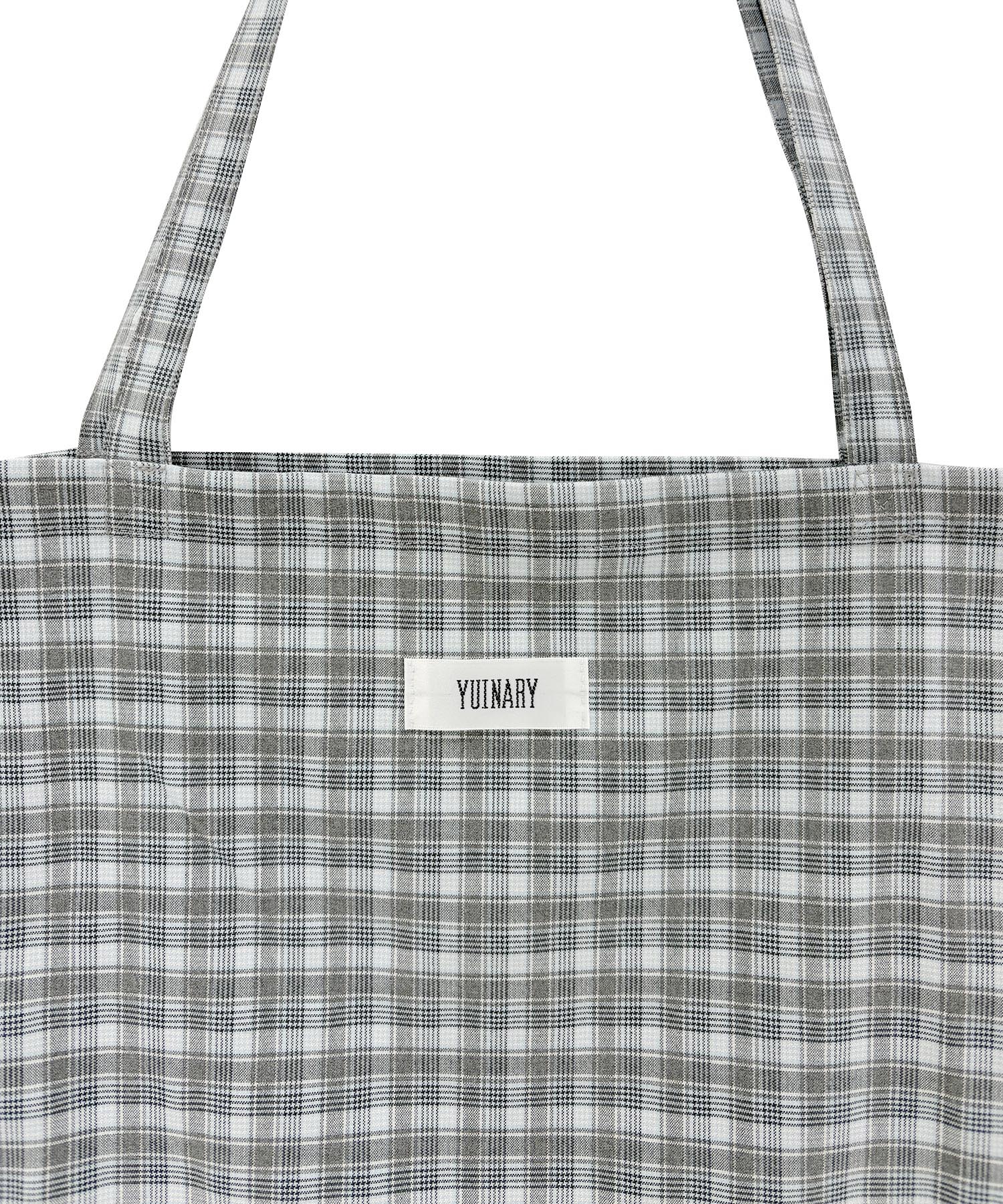 チェックトートバッグ