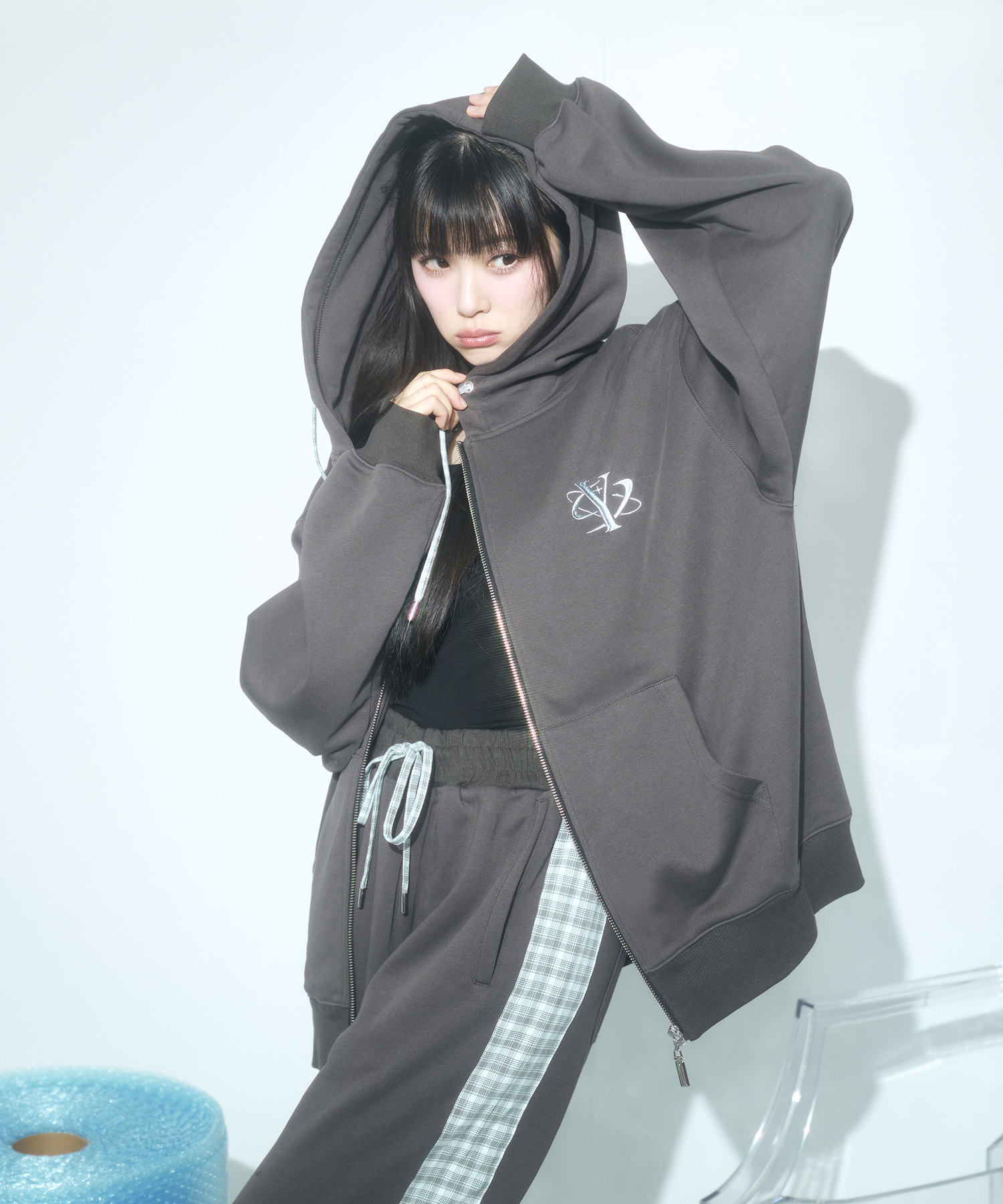 【美品】MASTER BUNNY EDITION カシミヤ フードジップパーカー 美品】MASTER BUNNY EDITION カシミヤ フードジップパーカー