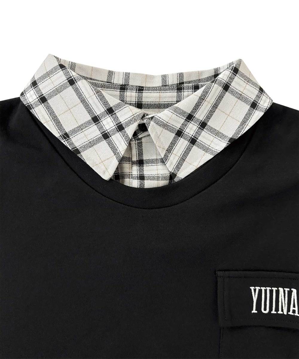 UNISEX チェックシャツレイヤードトップス