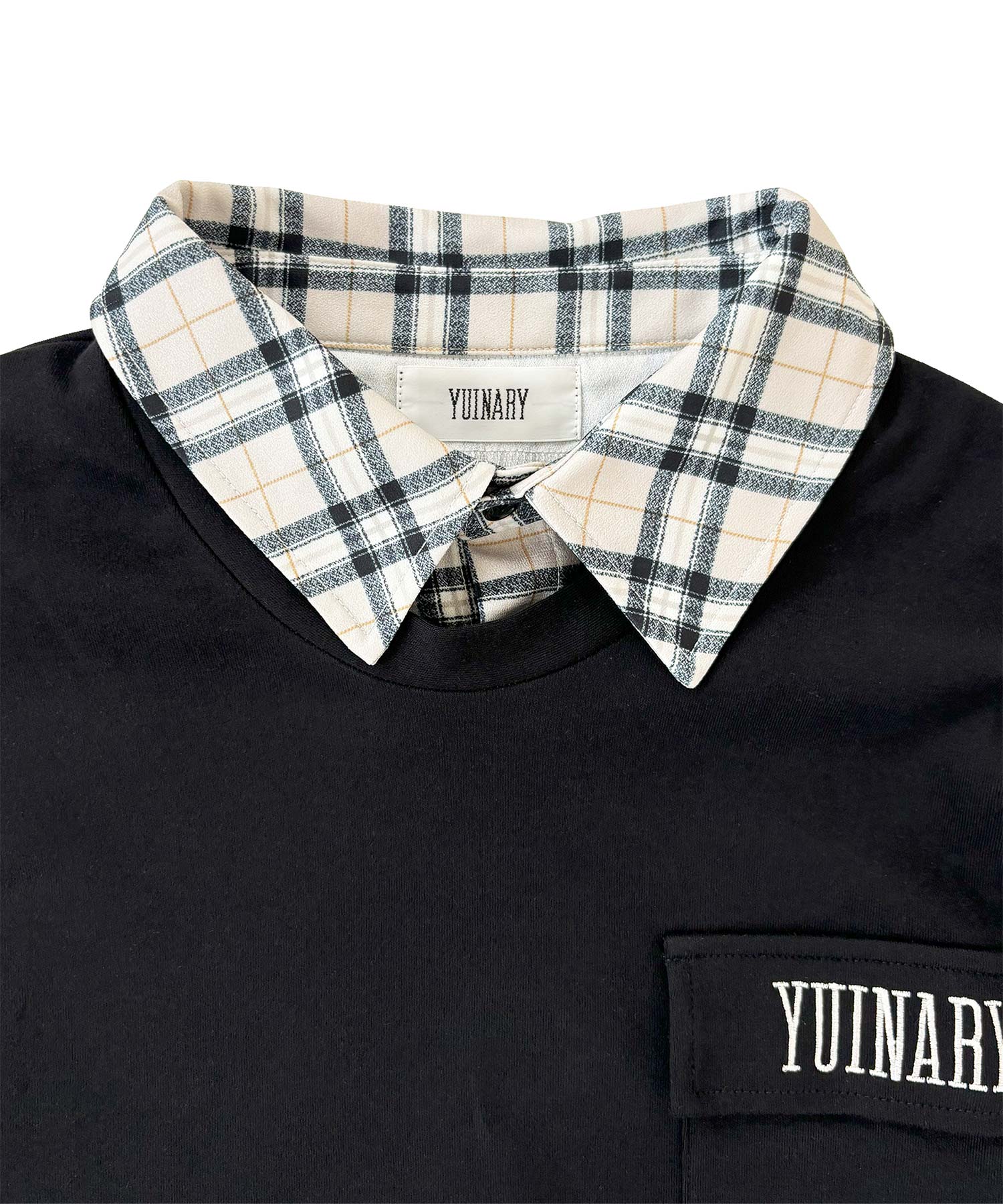 UNISEX チェックシャツレイヤードトップス