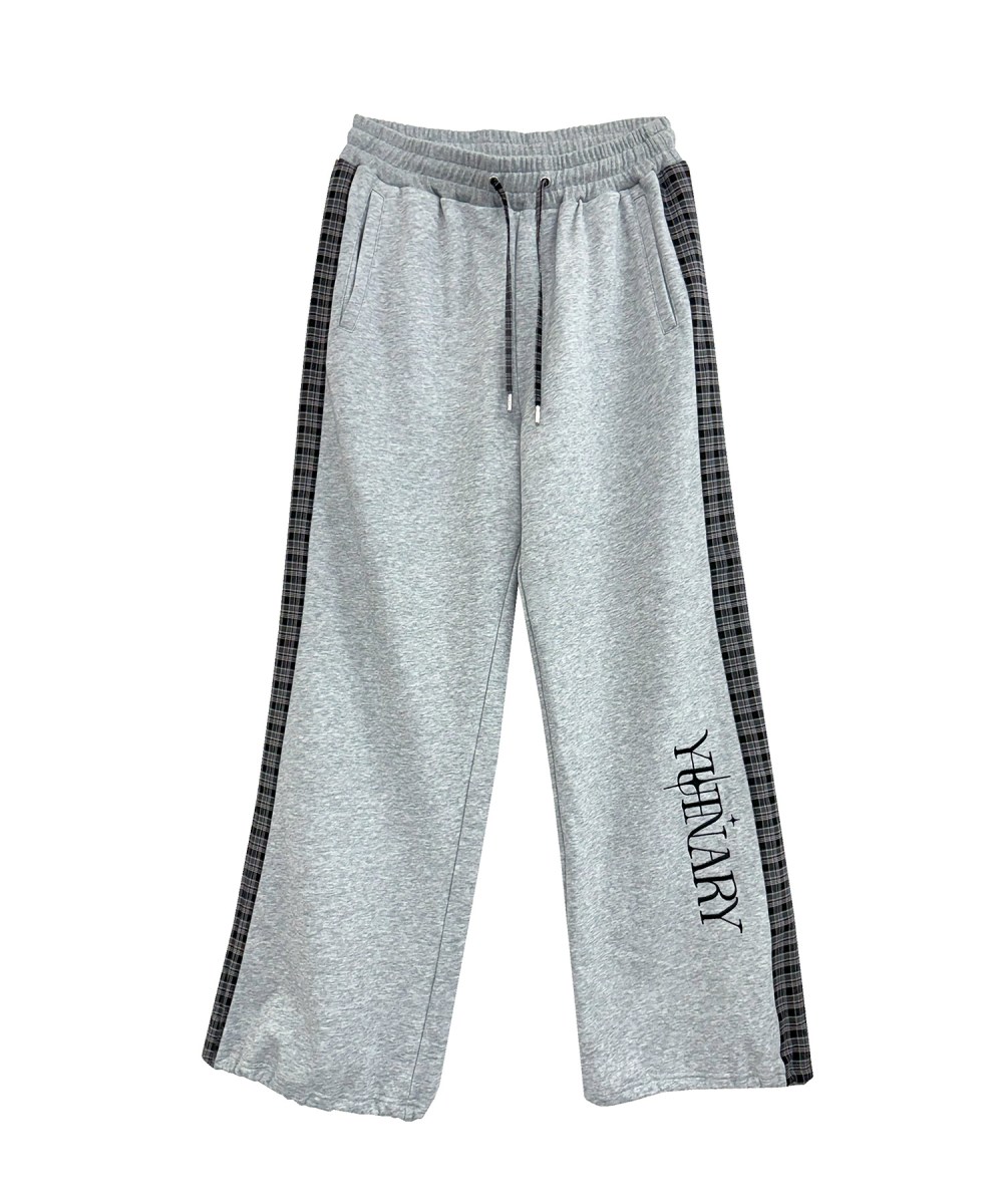 UNISEX チェックラインスウェットパンツ