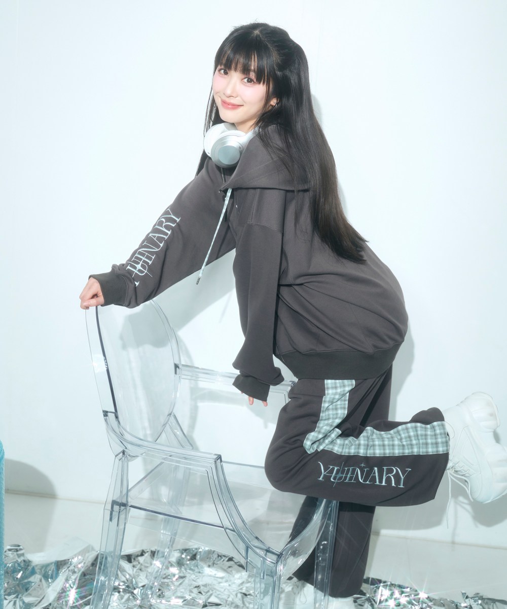 UNISEX チェックラインスウェットパンツ