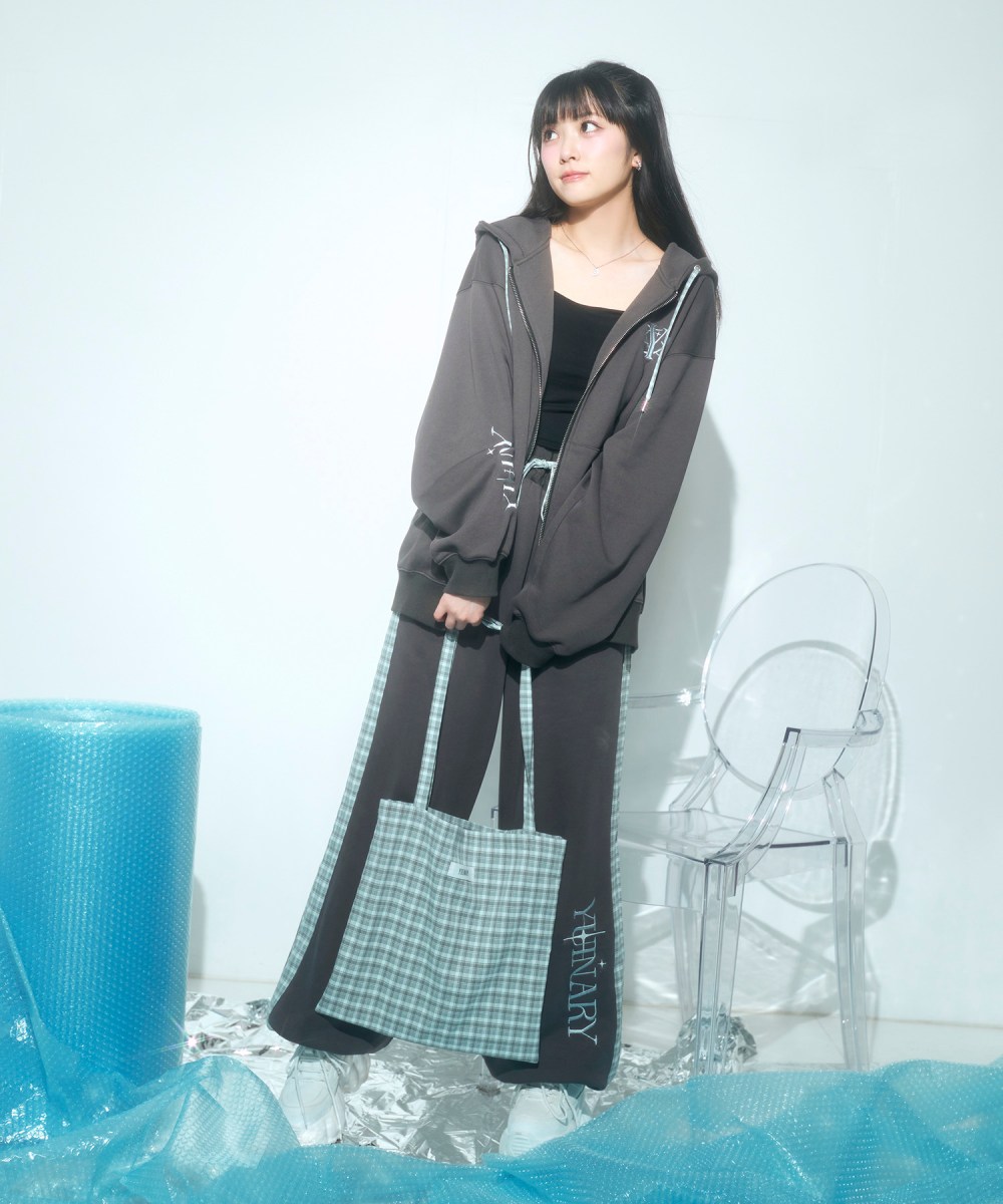 UNISEX チェックラインスウェットパンツ