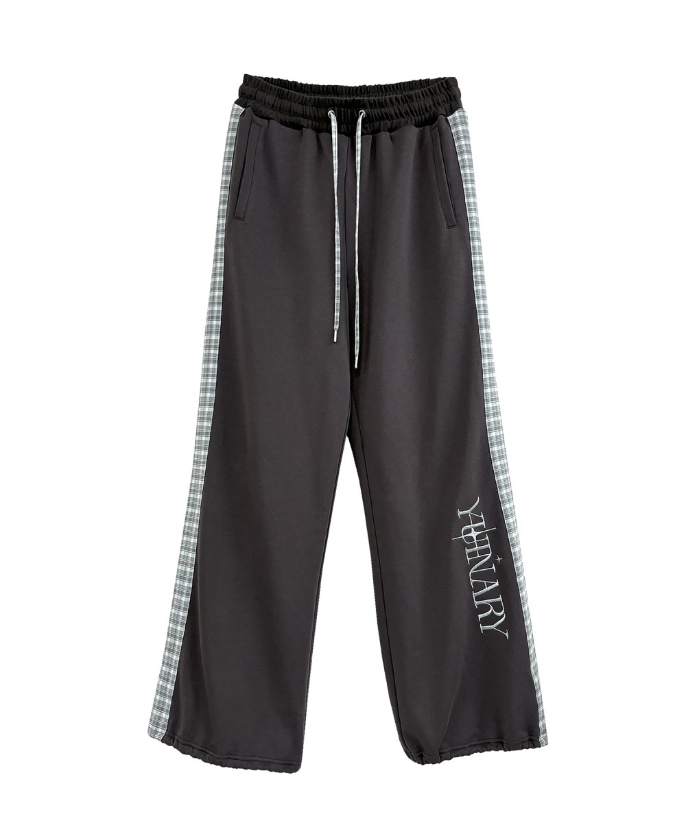 UNISEX チェックラインスウェットパンツ