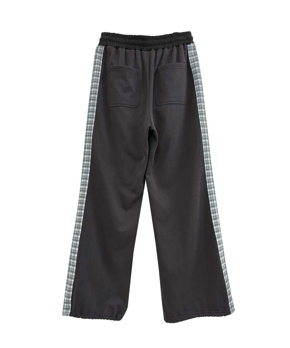 UNISEX チェックラインスウェットパンツ
