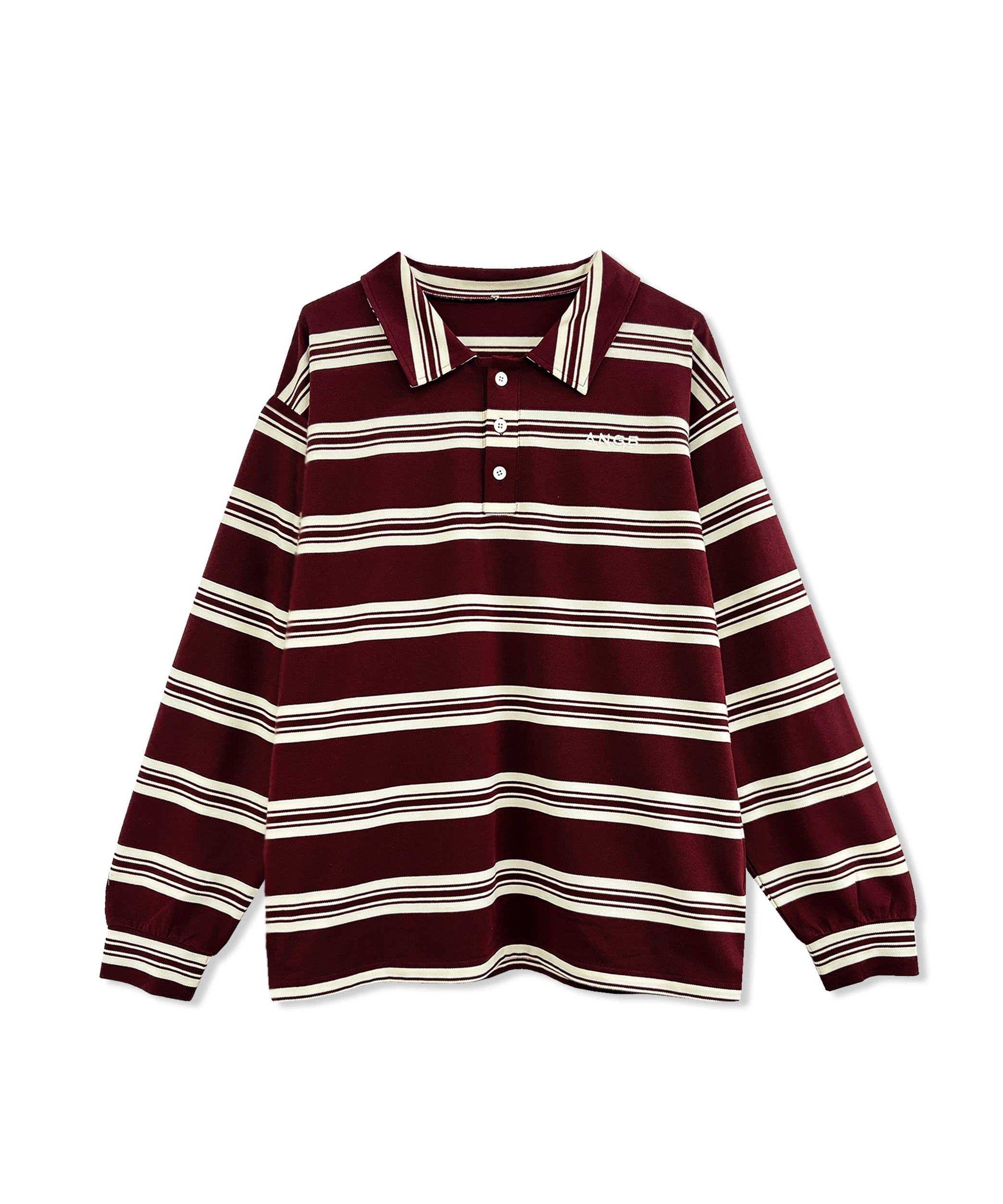 UNISEX ボーダーポロロンT