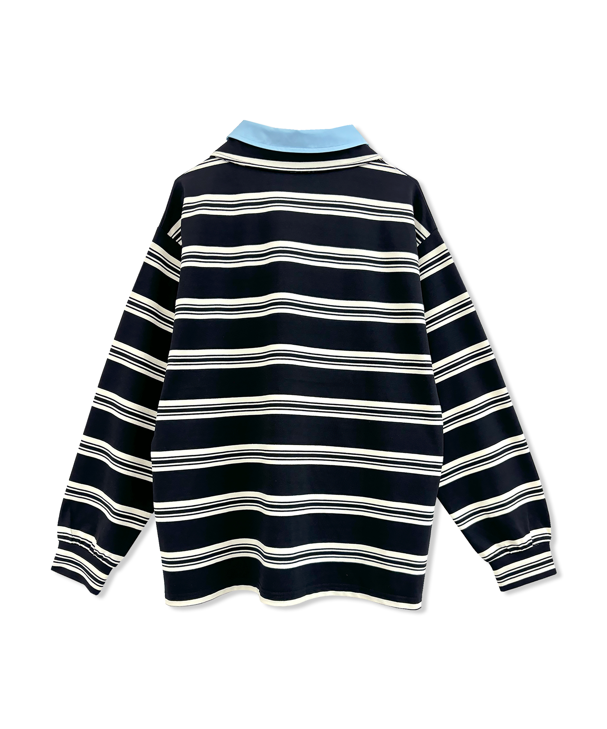 UNISEX ボーダーポロロンT