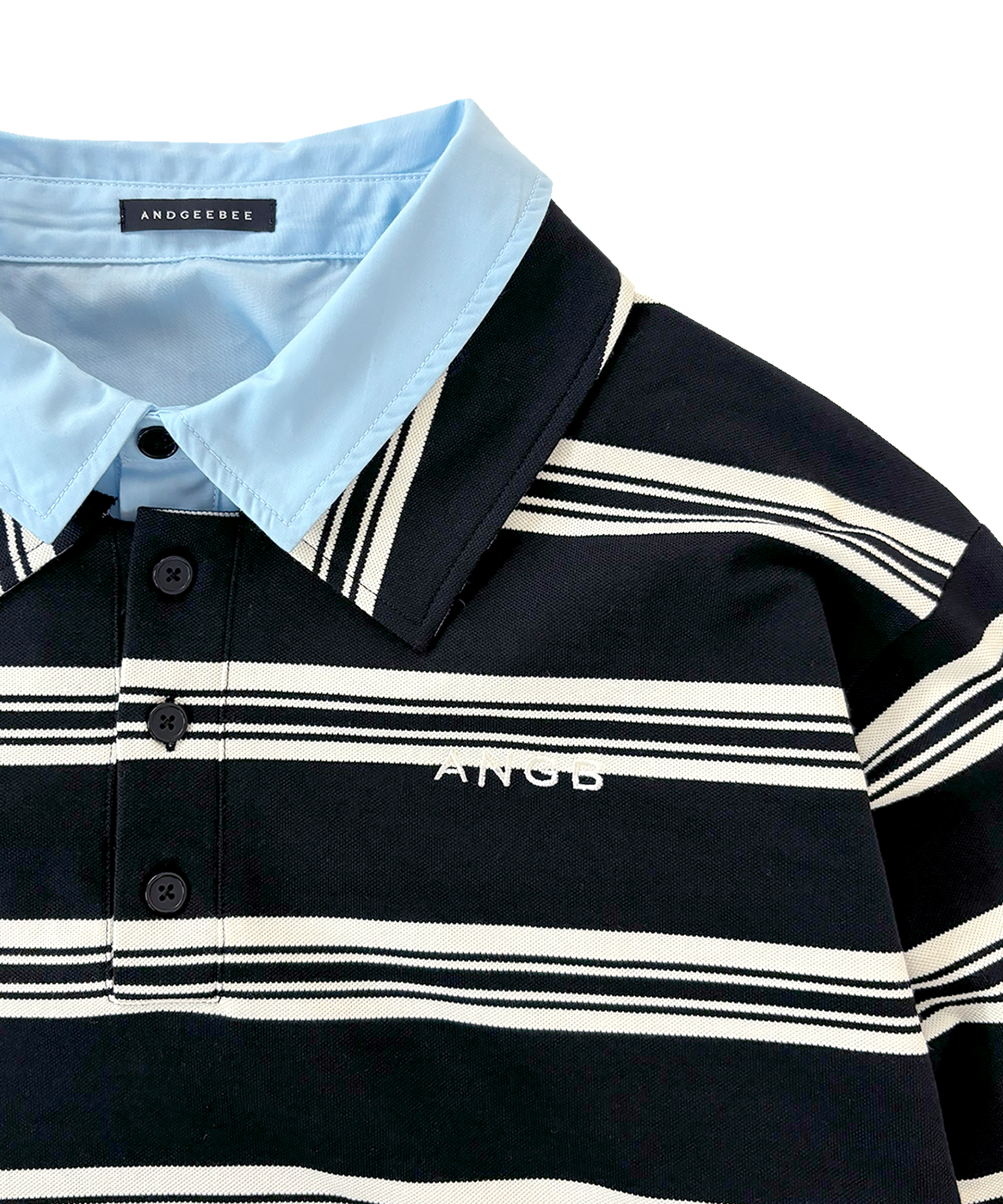 UNISEX ボーダーポロロンT