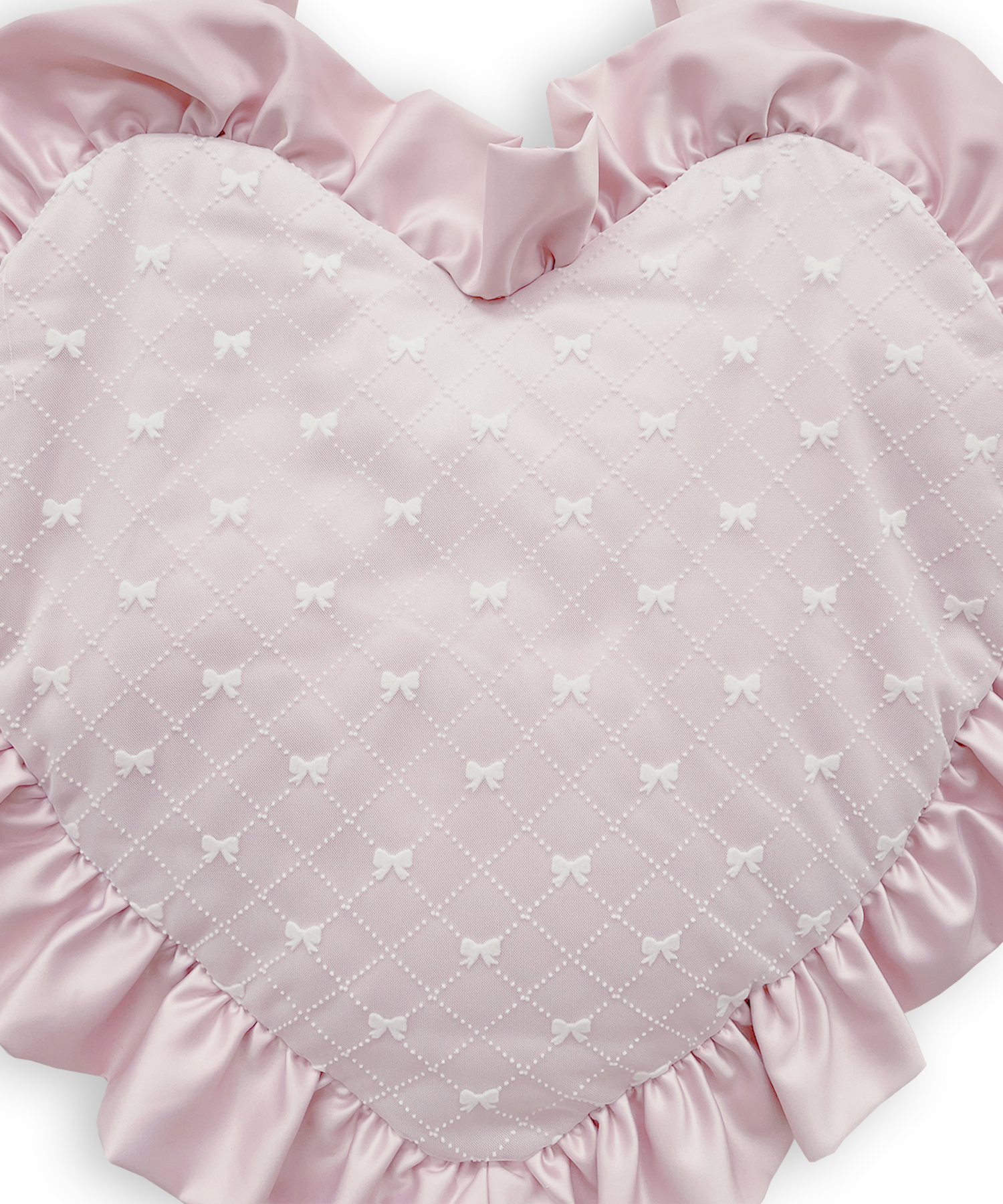 ハンドルリボンフロッキーハートバッグ