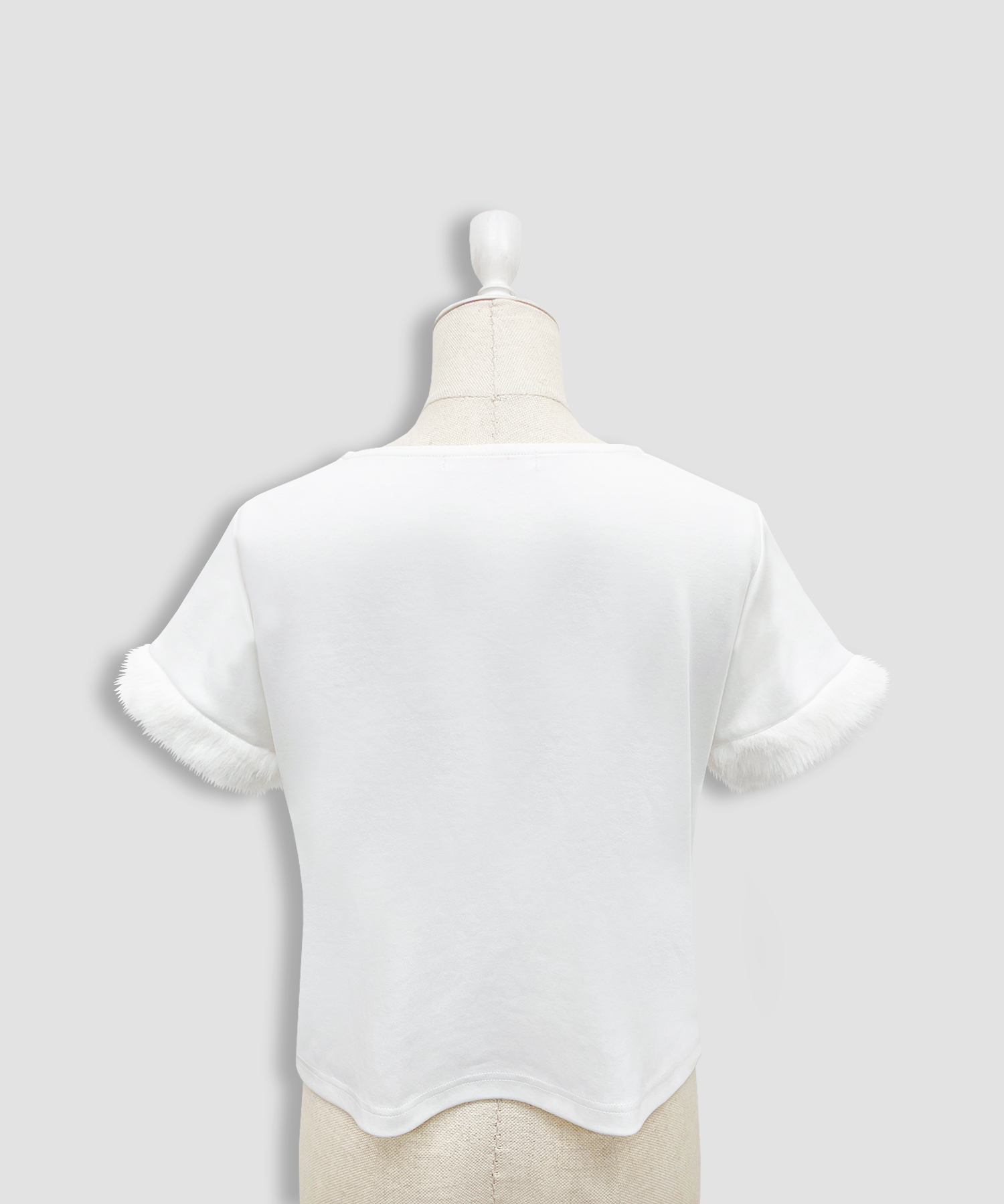 エコファー付きラインストーンTシャツ