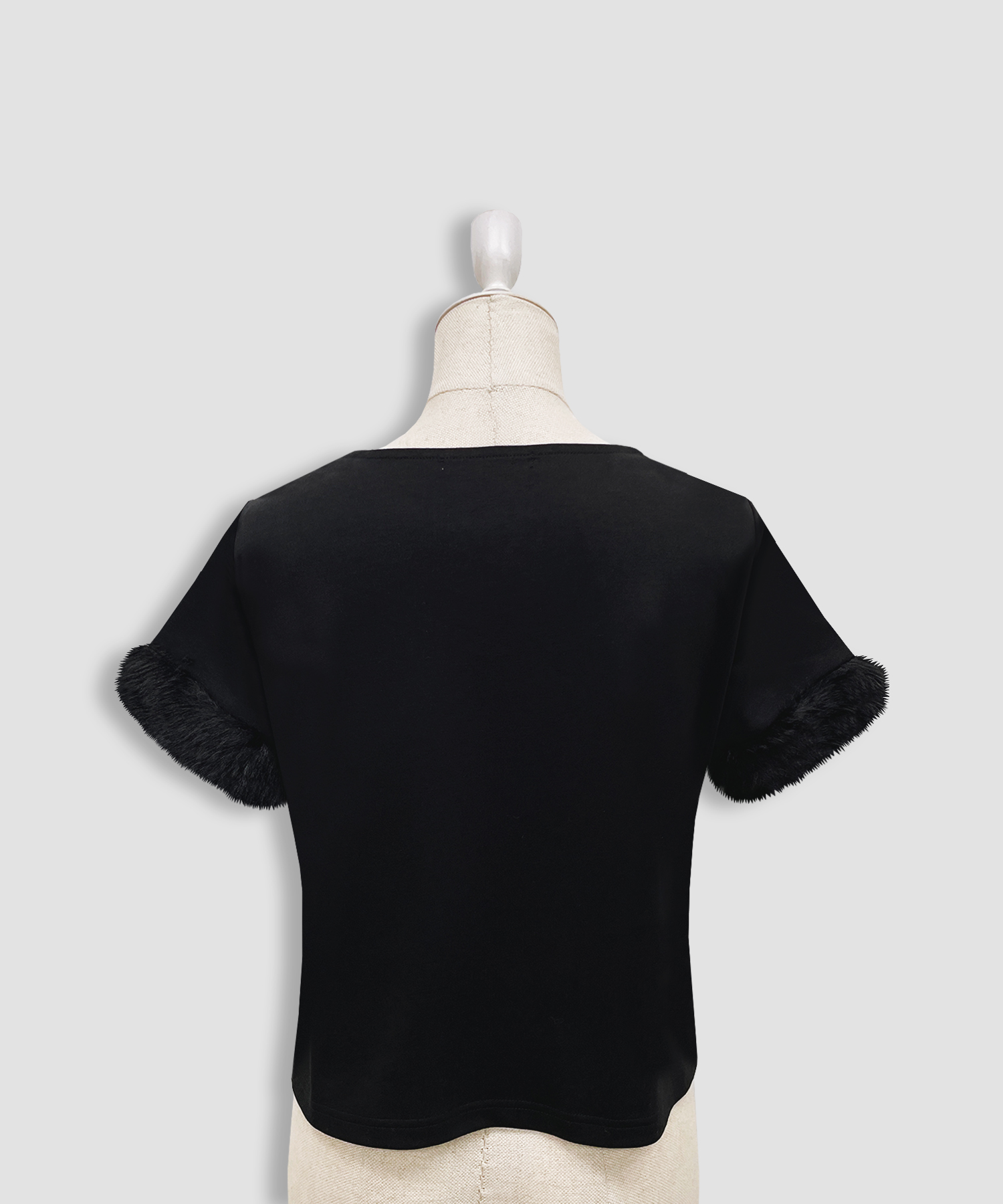 エコファー付きラインストーンTシャツ