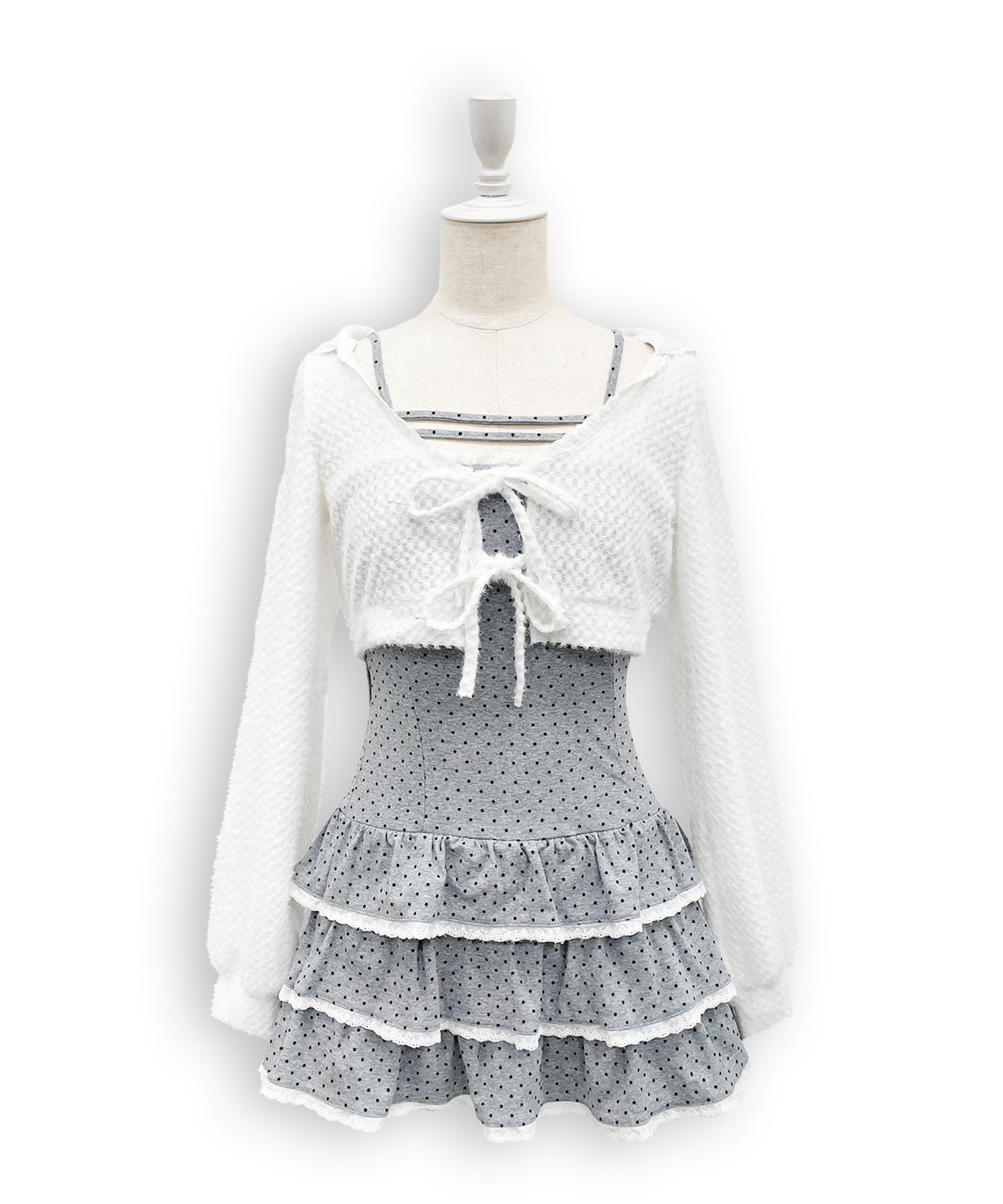 パターンキャミワンピパーカーセット