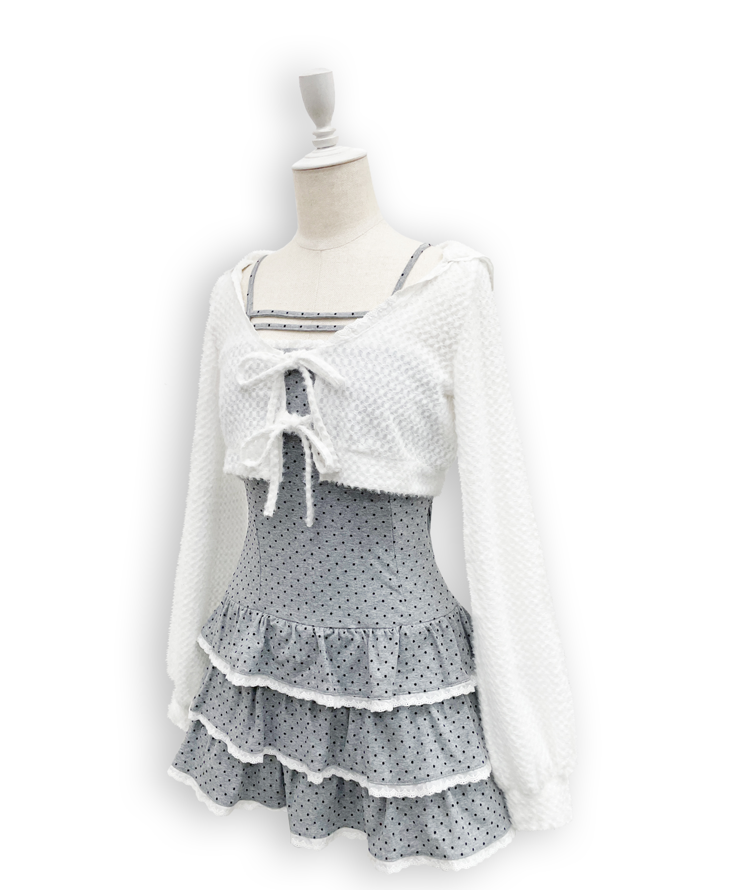 パターンキャミワンピパーカーセット