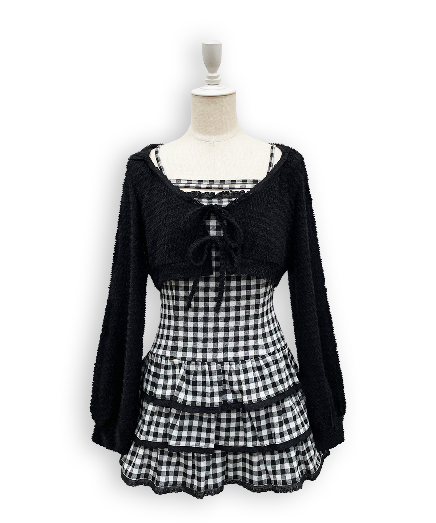 パターンキャミワンピパーカーセット