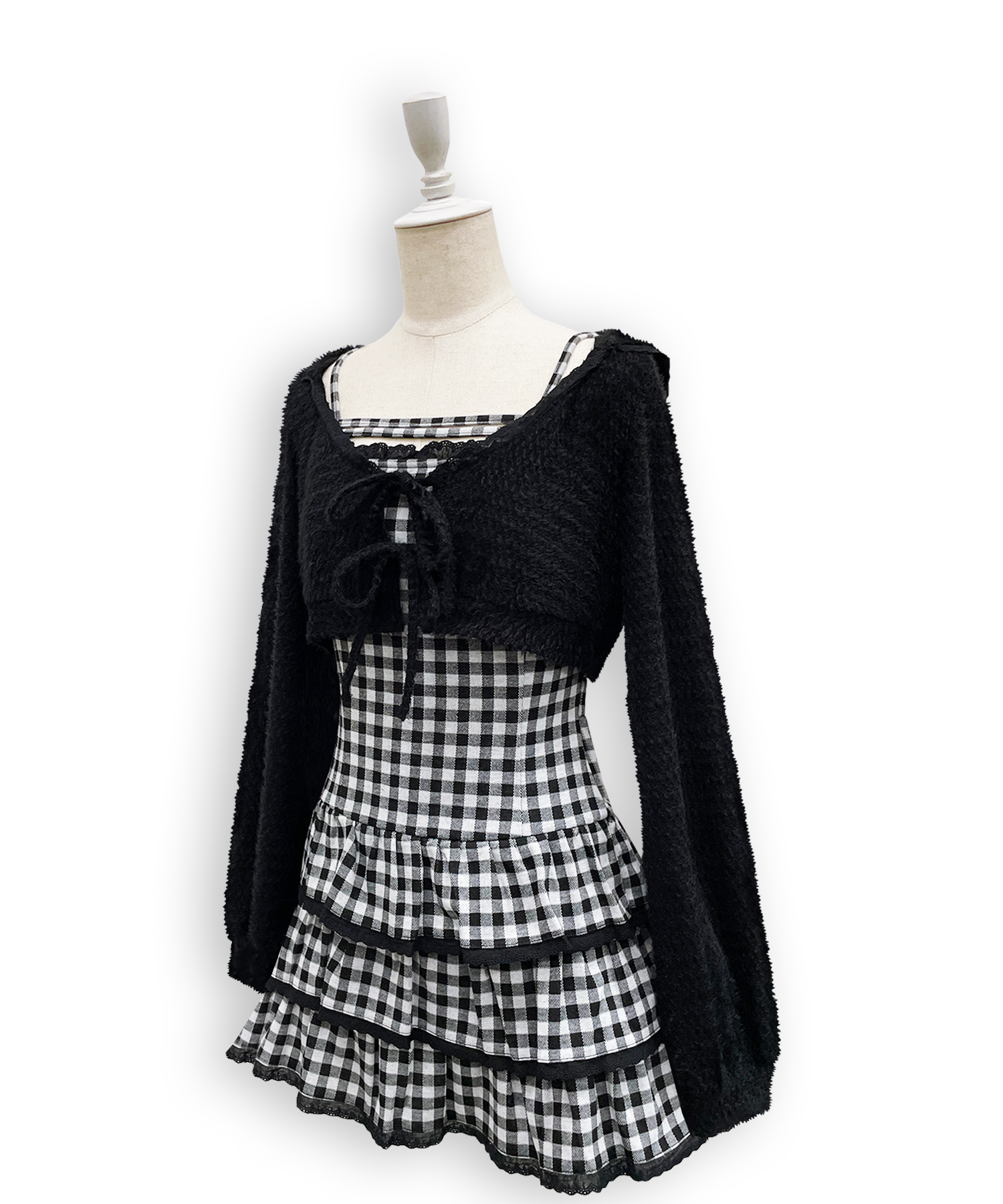 パターンキャミワンピパーカーセット