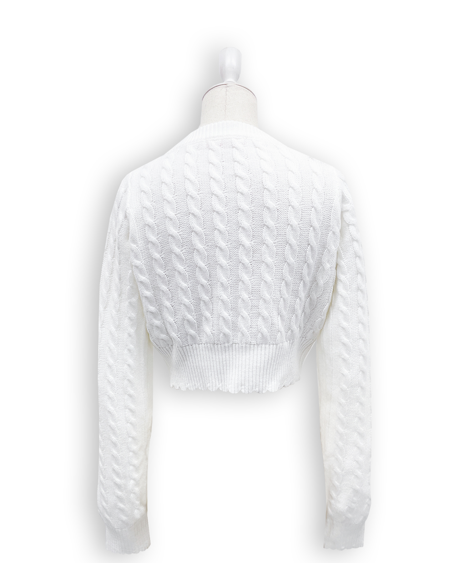 ポイントリボンケーブルカーディガン