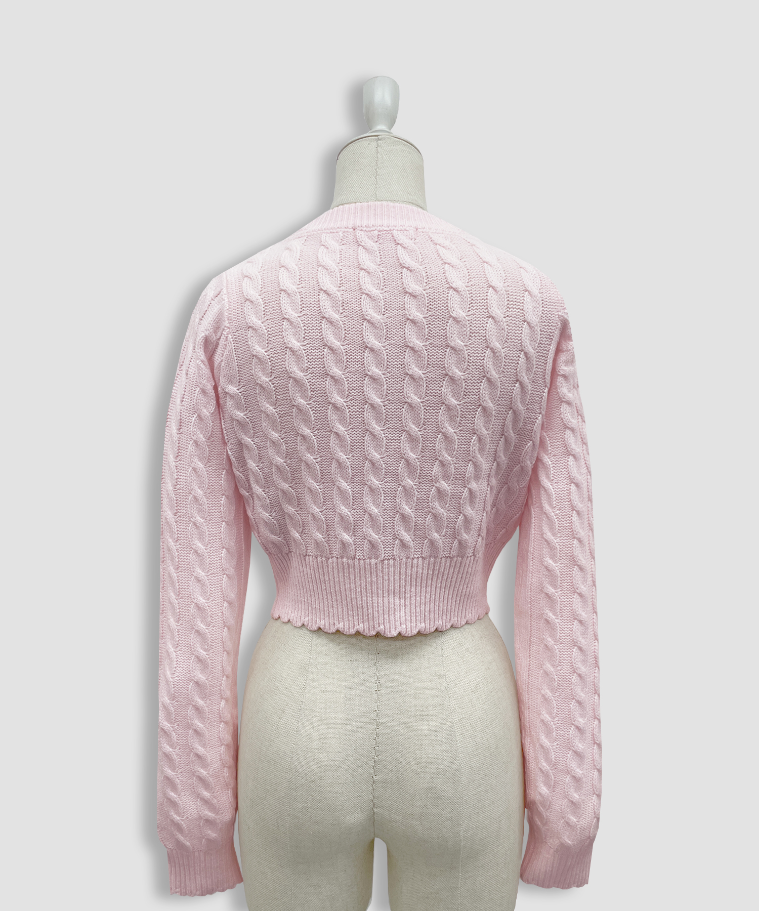 ポイントリボンケーブルカーディガン