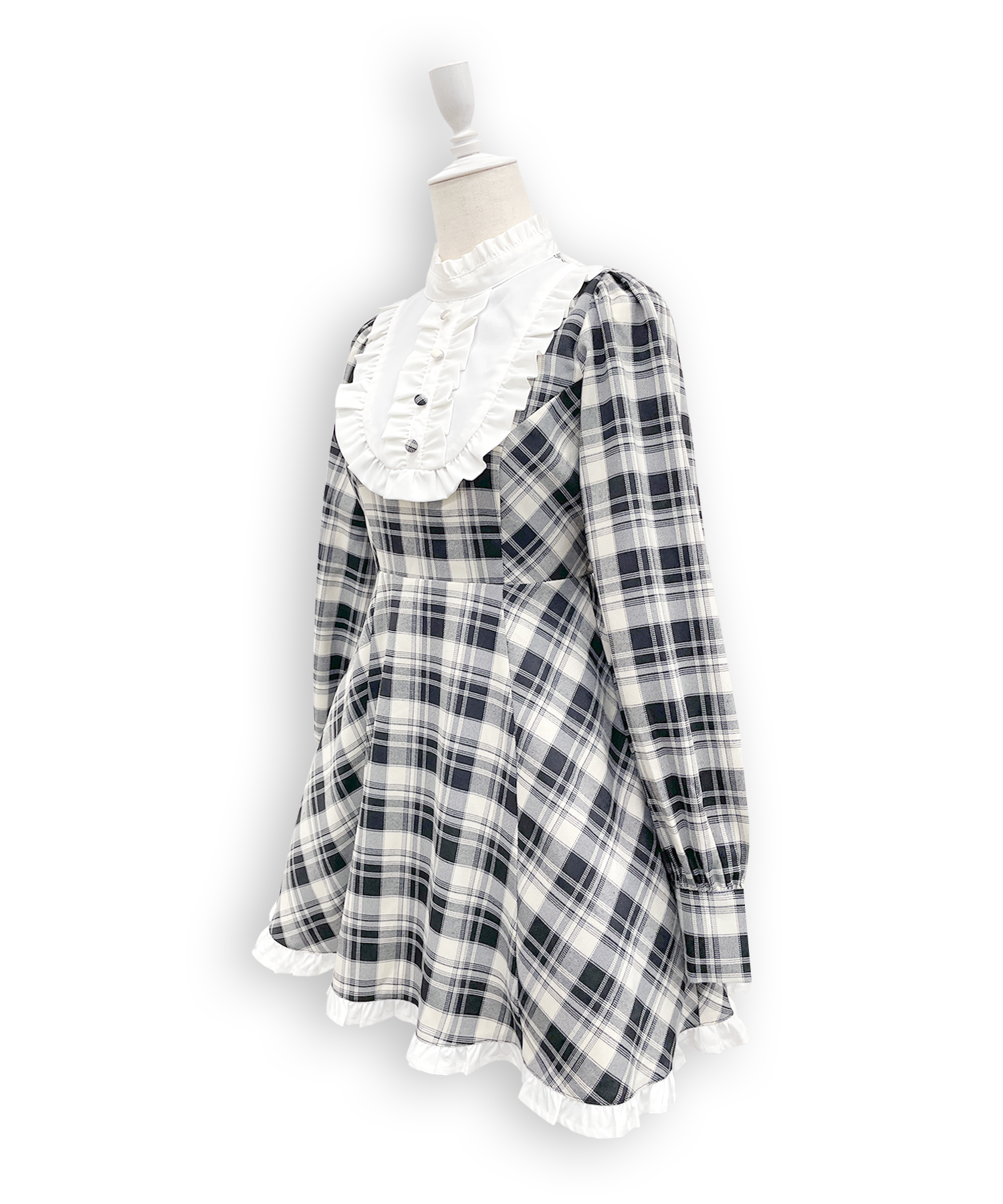 配色ヨークチェックワンピース – BUNNY APARTMENT