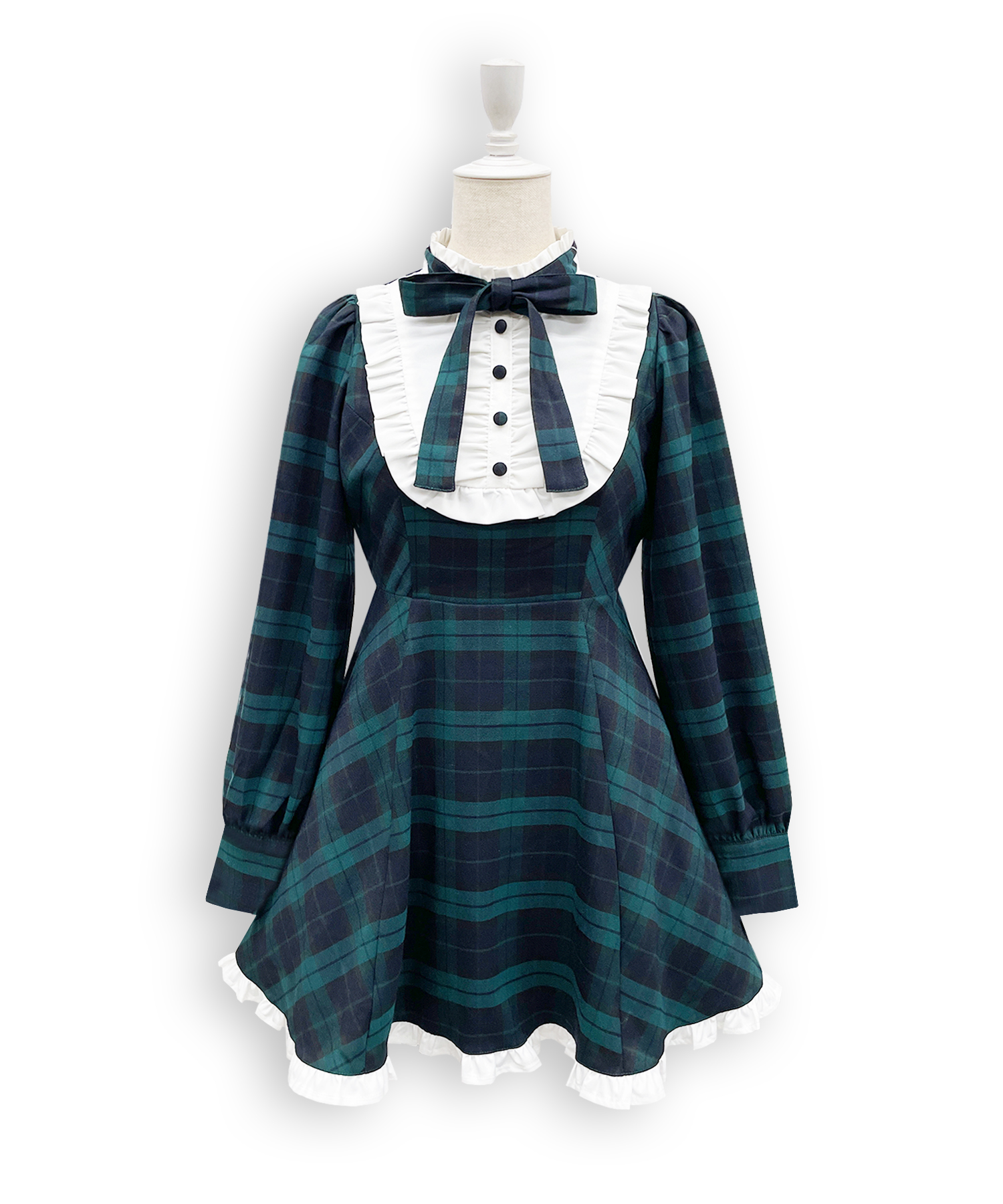 配色ヨークチェックワンピース – BUNNY APARTMENT