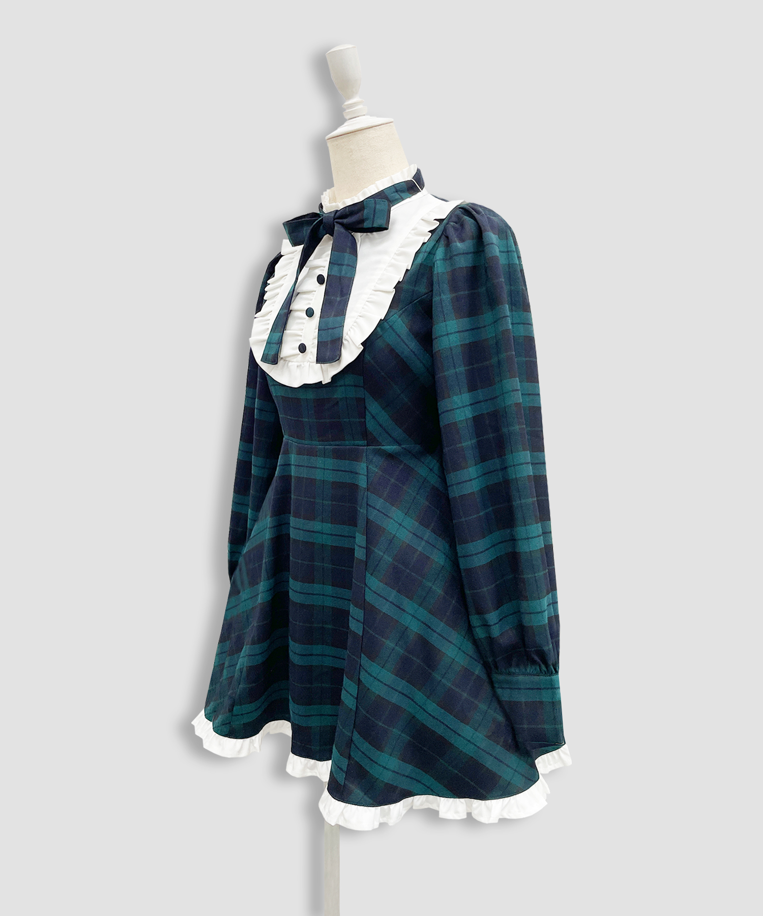 配色ヨークチェックワンピース – BUNNY APARTMENT