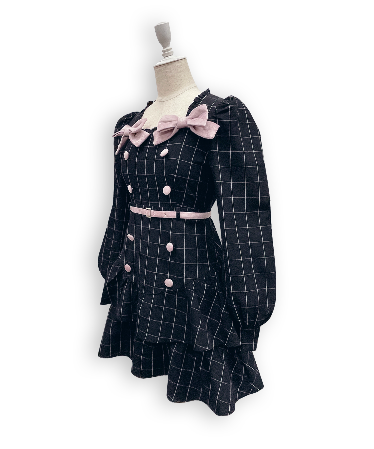 ベロアリボン配色ワンピース – BUNNY APARTMENT