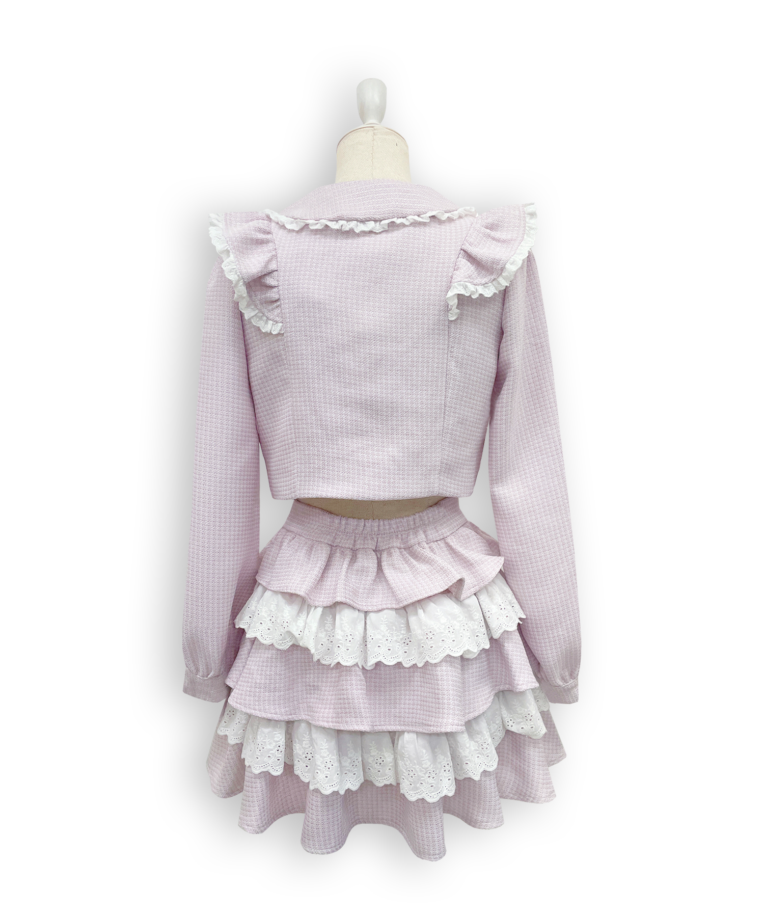 コットンレースツイードセットアップ