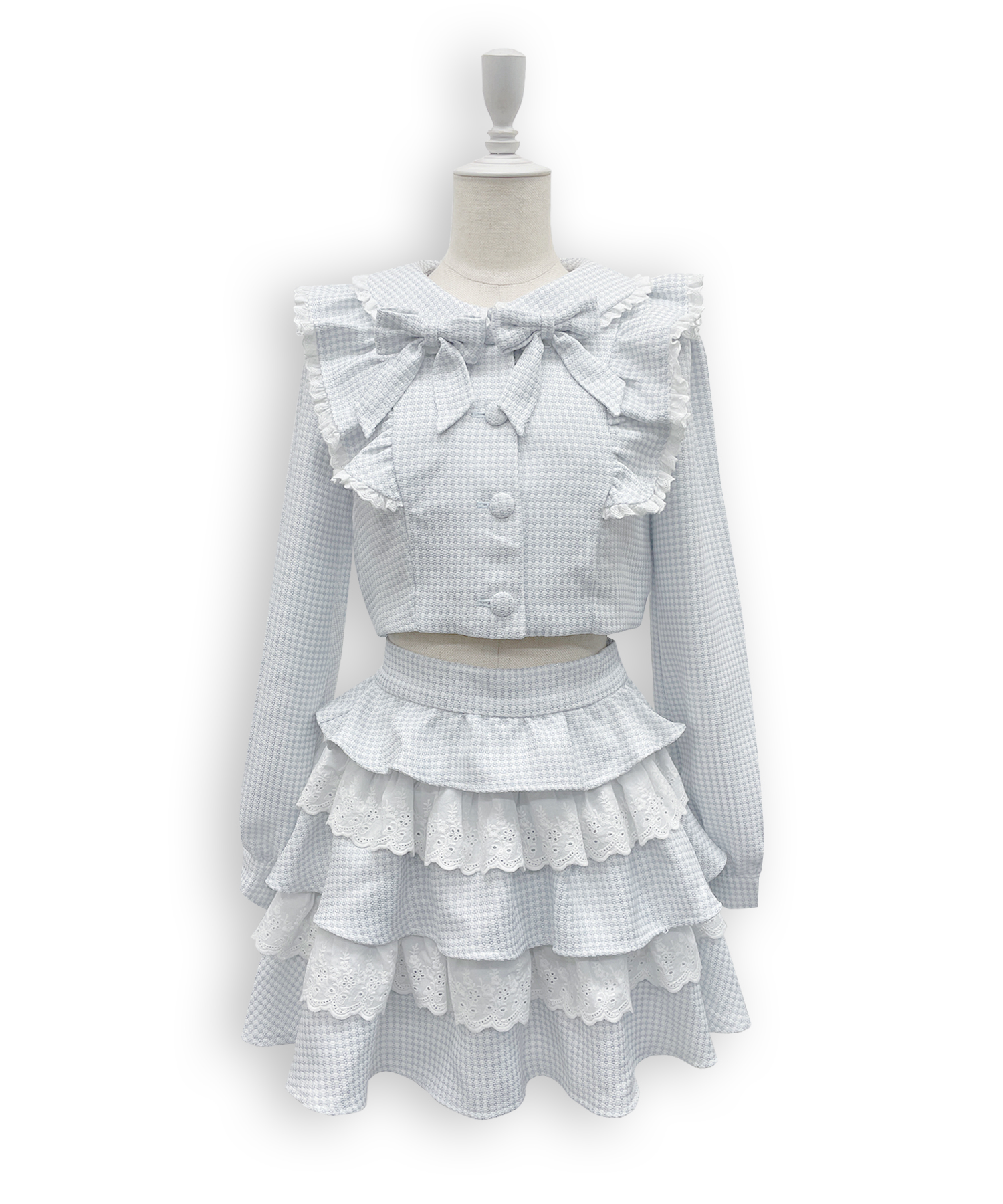 コットンレースツイードセットアップ