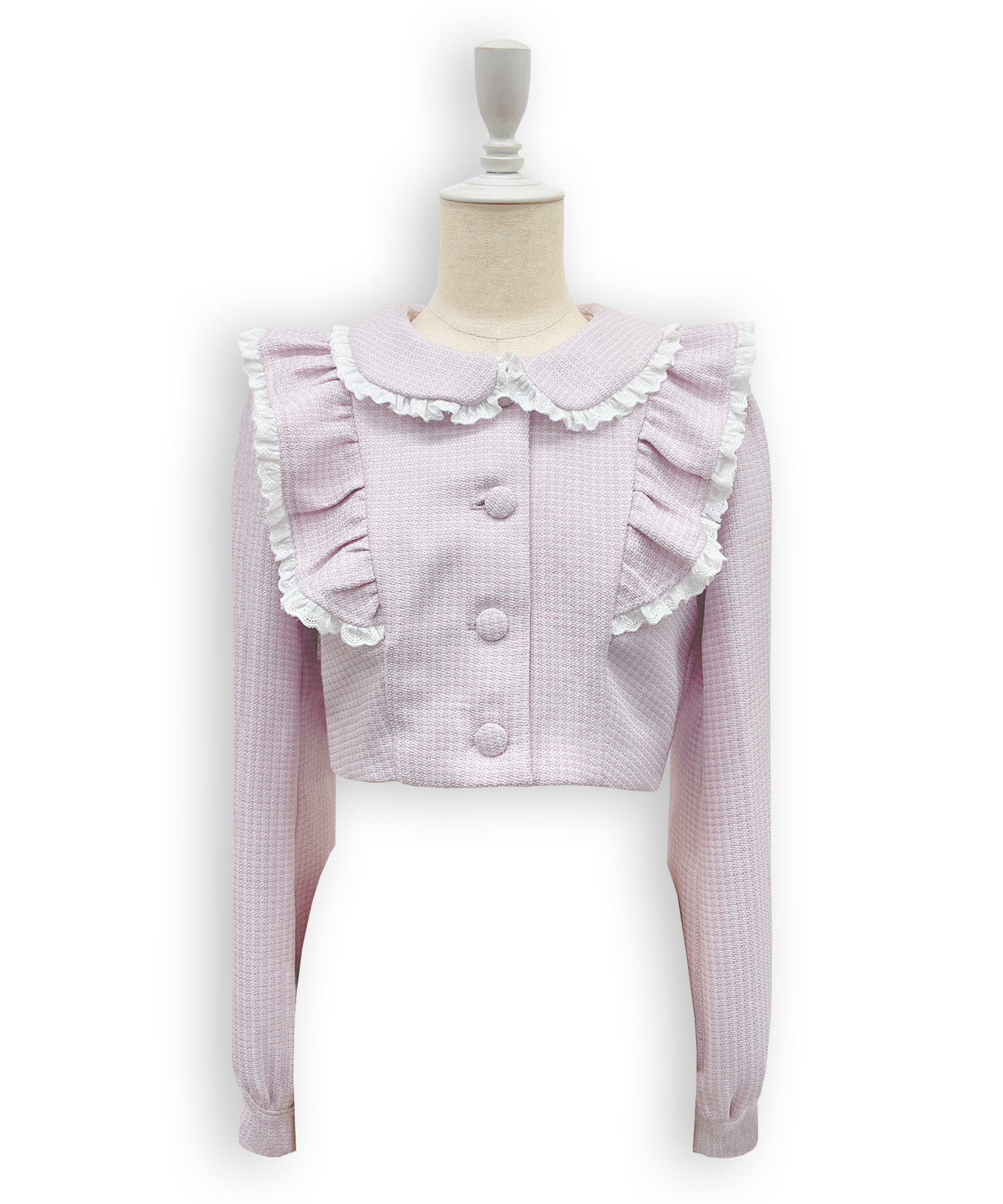 コットンレースツイードセットアップ