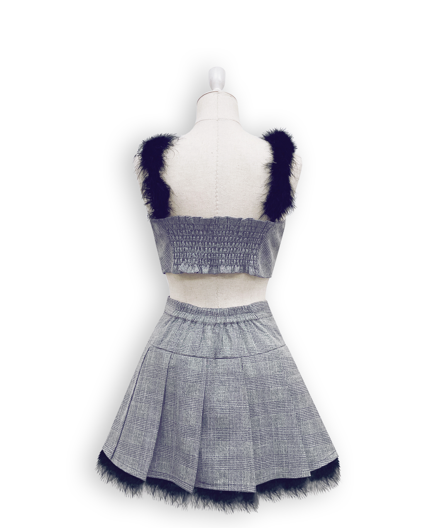 ポイントフェザーラメチェックセットアップ