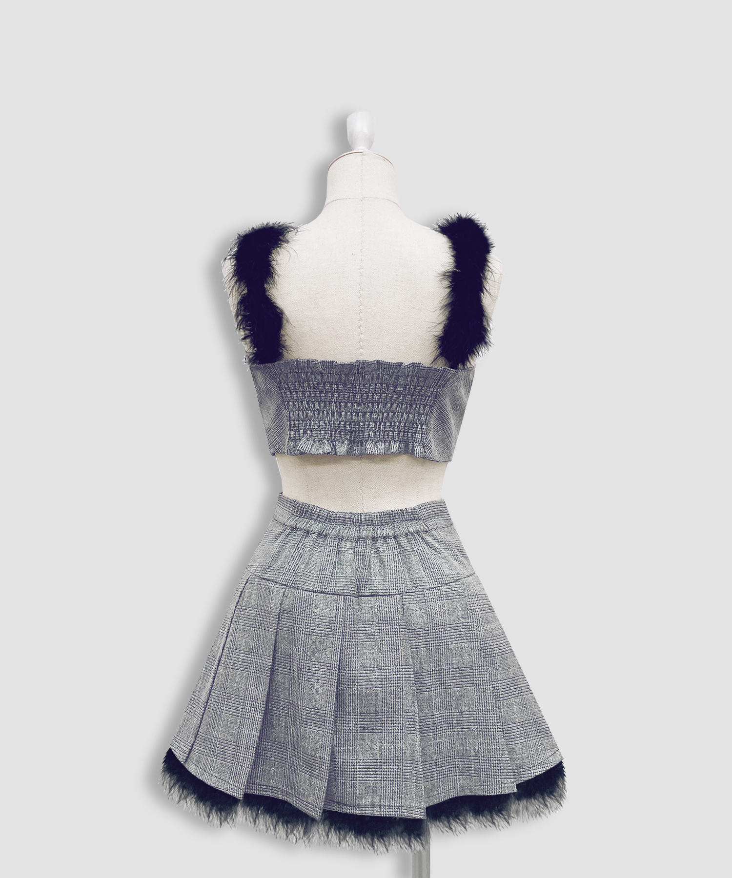 ポイントフェザーラメチェックセットアップ