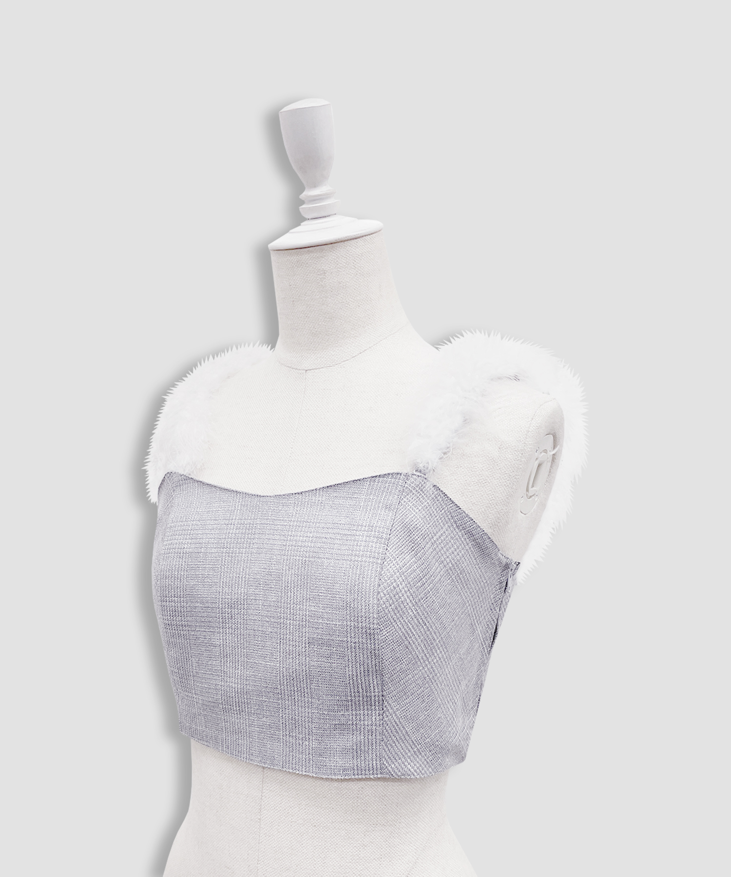 ポイントフェザーラメチェックセットアップ