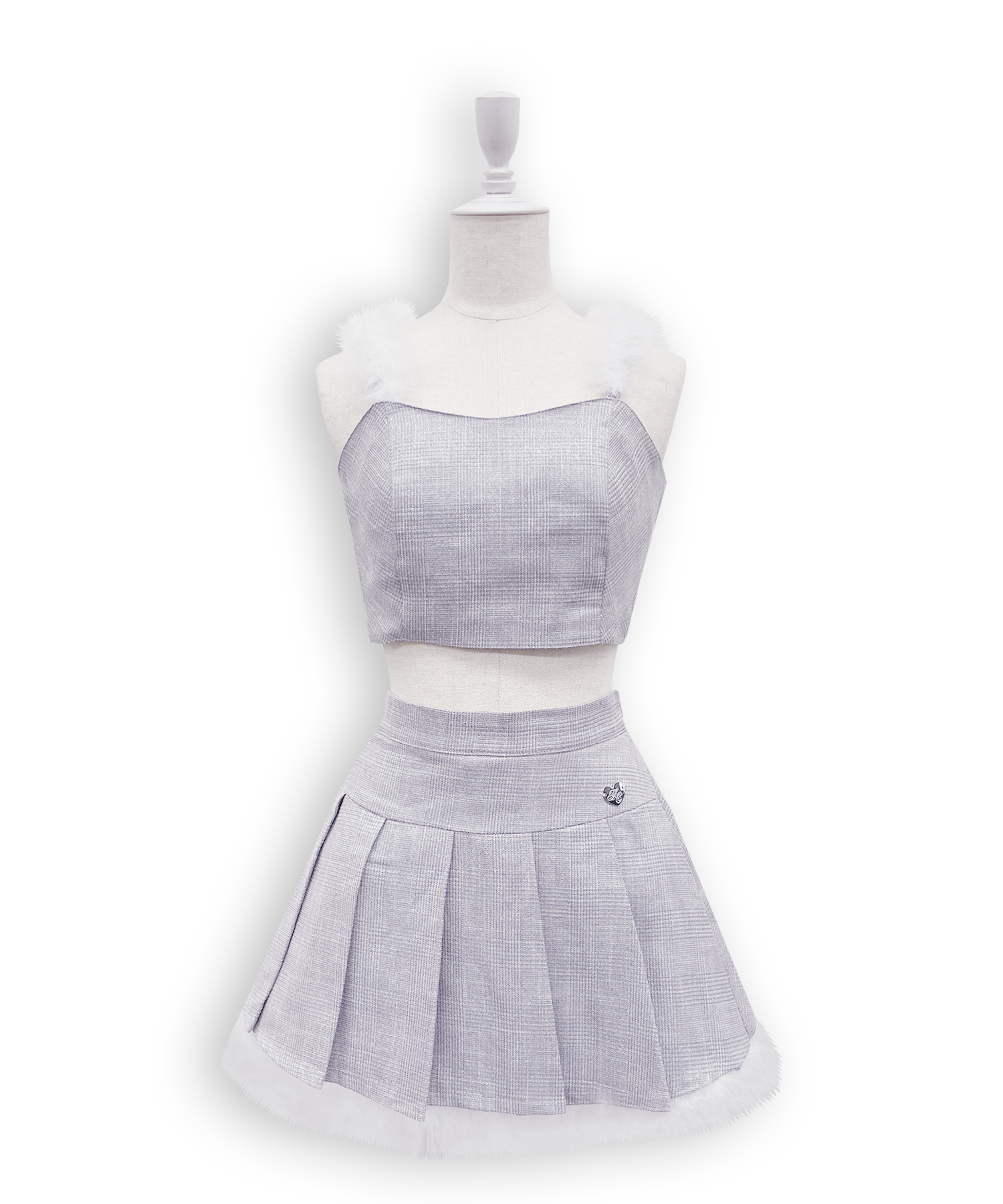 ポイントフェザーラメチェックセットアップ