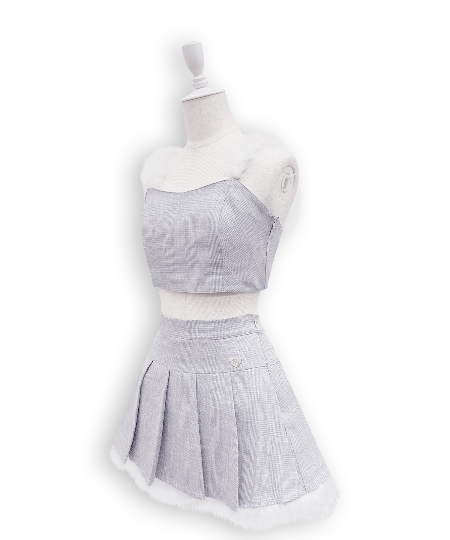 ポイントフェザーラメチェックセットアップ