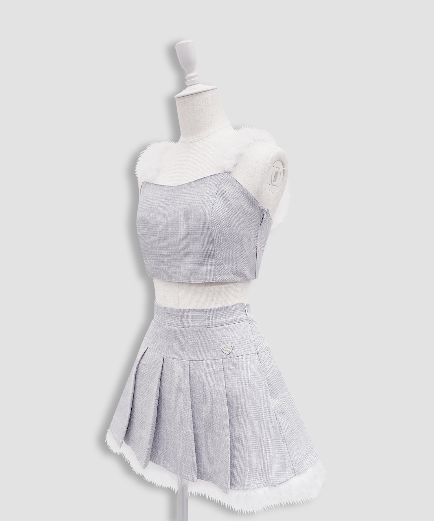 ポイントフェザーラメチェックセットアップ