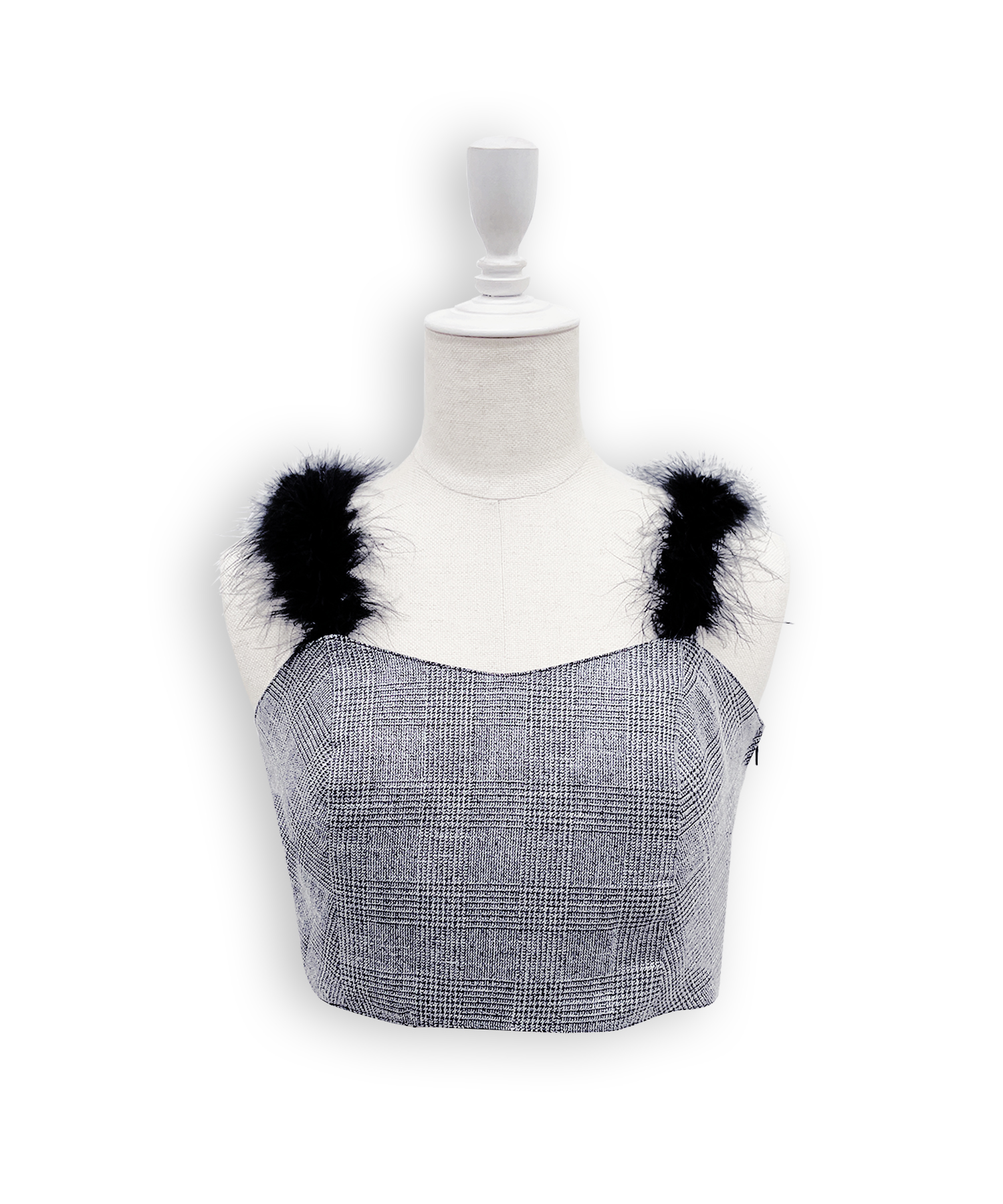 ポイントフェザーラメチェックセットアップ