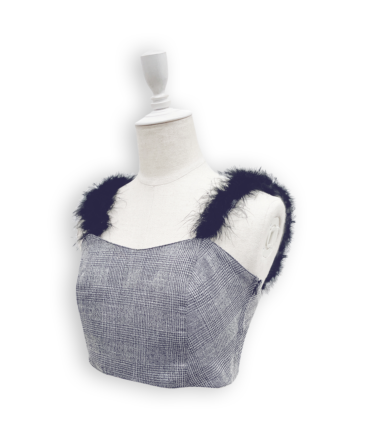 ポイントフェザーラメチェックセットアップ