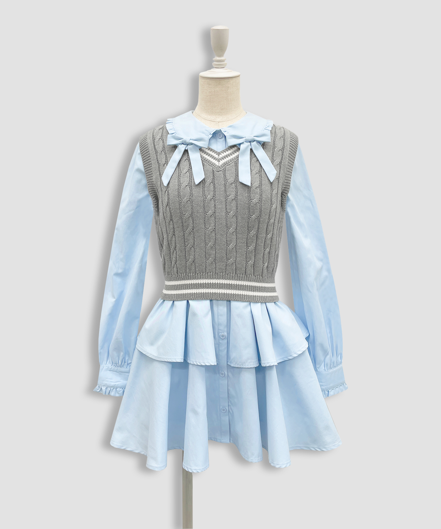 ベストセットシャツワンピース