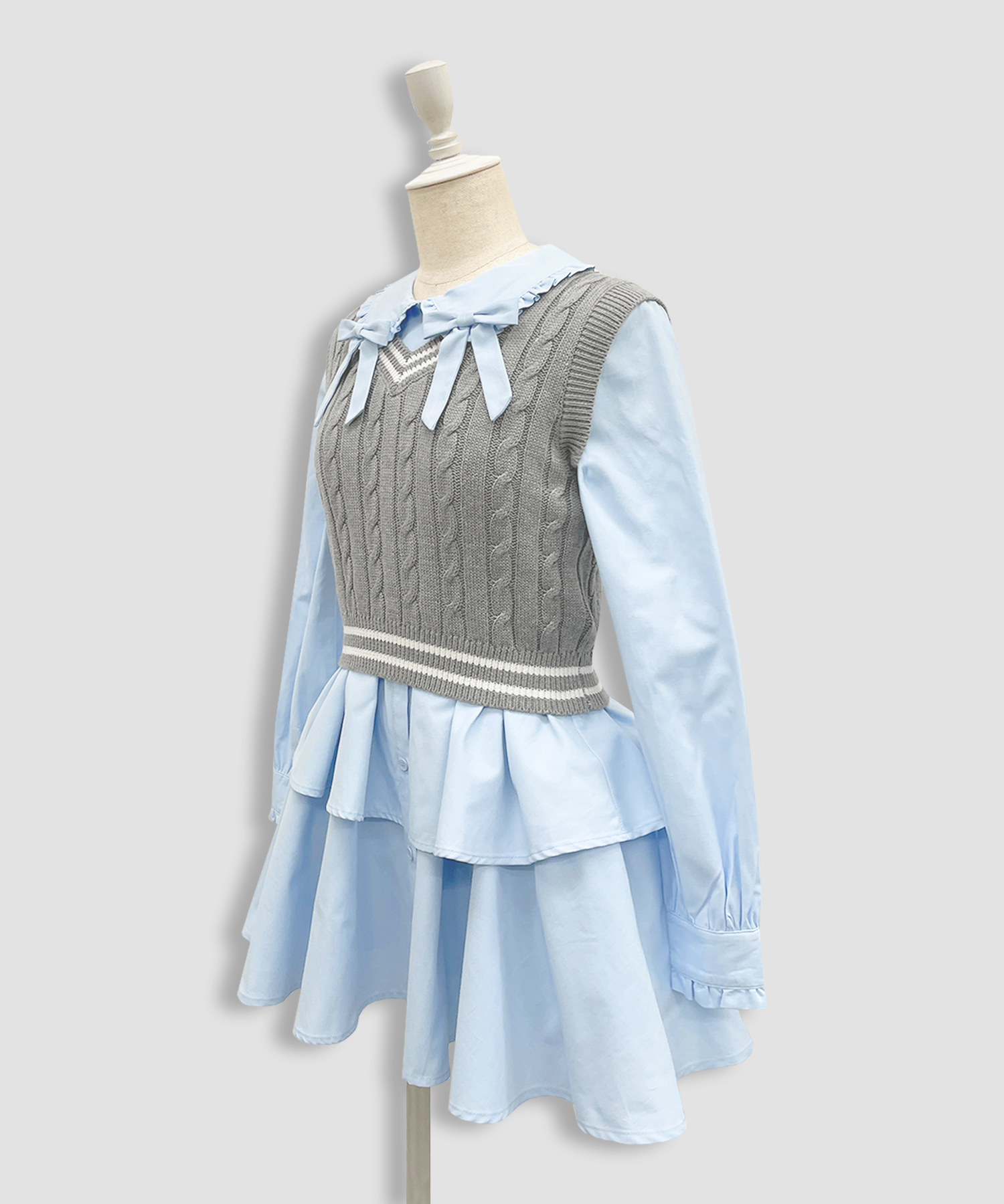 ベストセットシャツワンピース