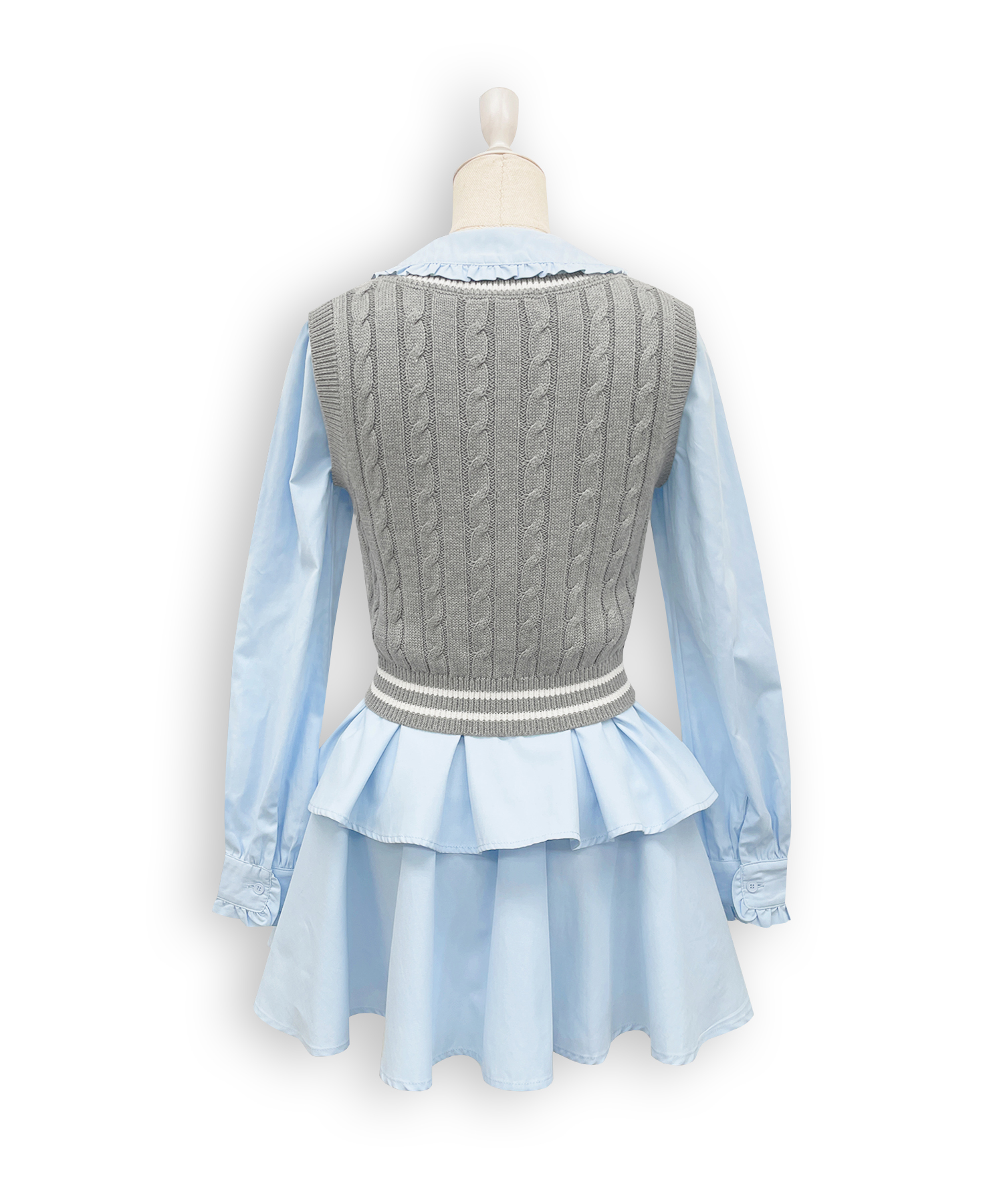 ベストセットシャツワンピース