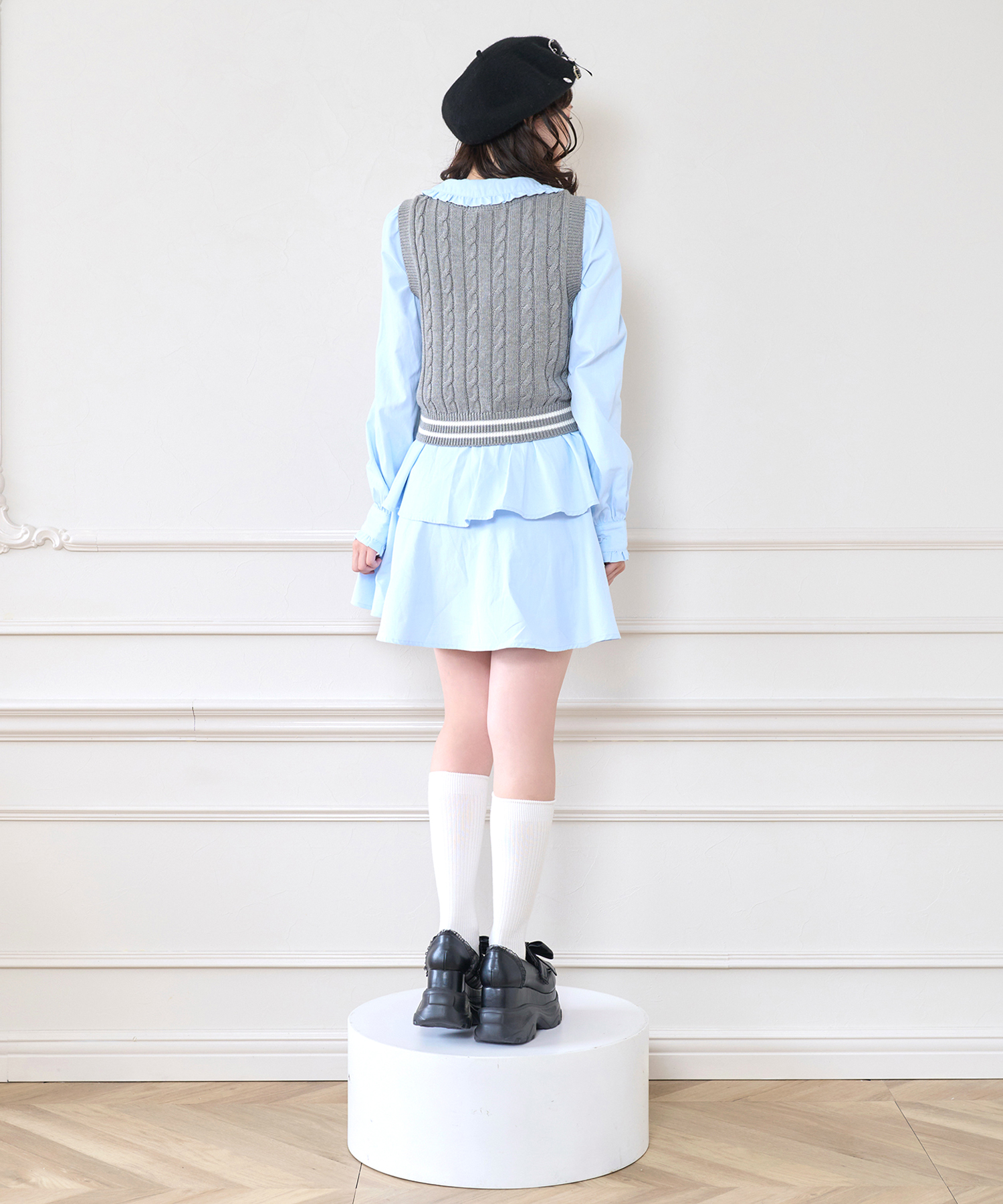 ベストセットシャツワンピース