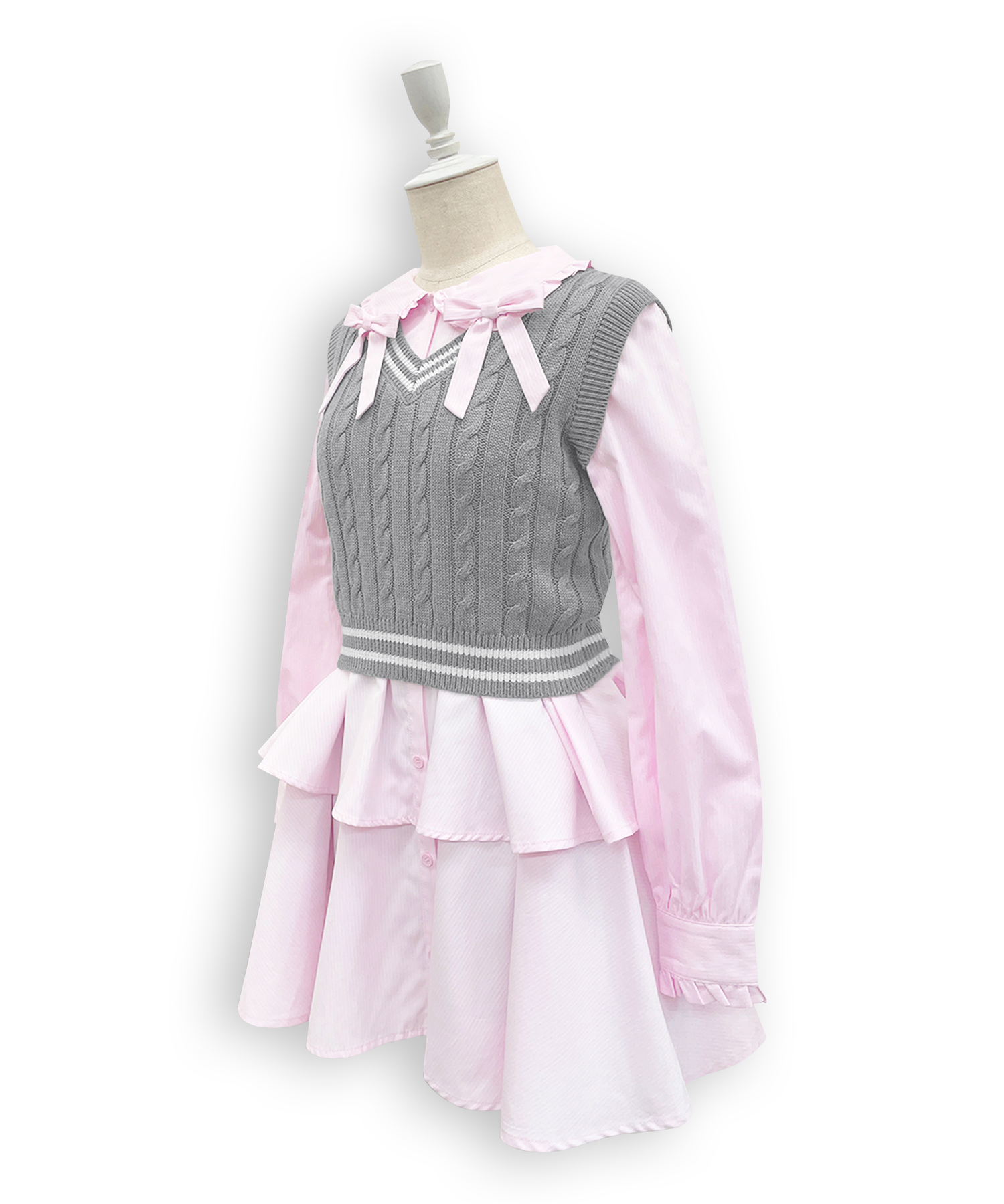 ベストセットシャツワンピース