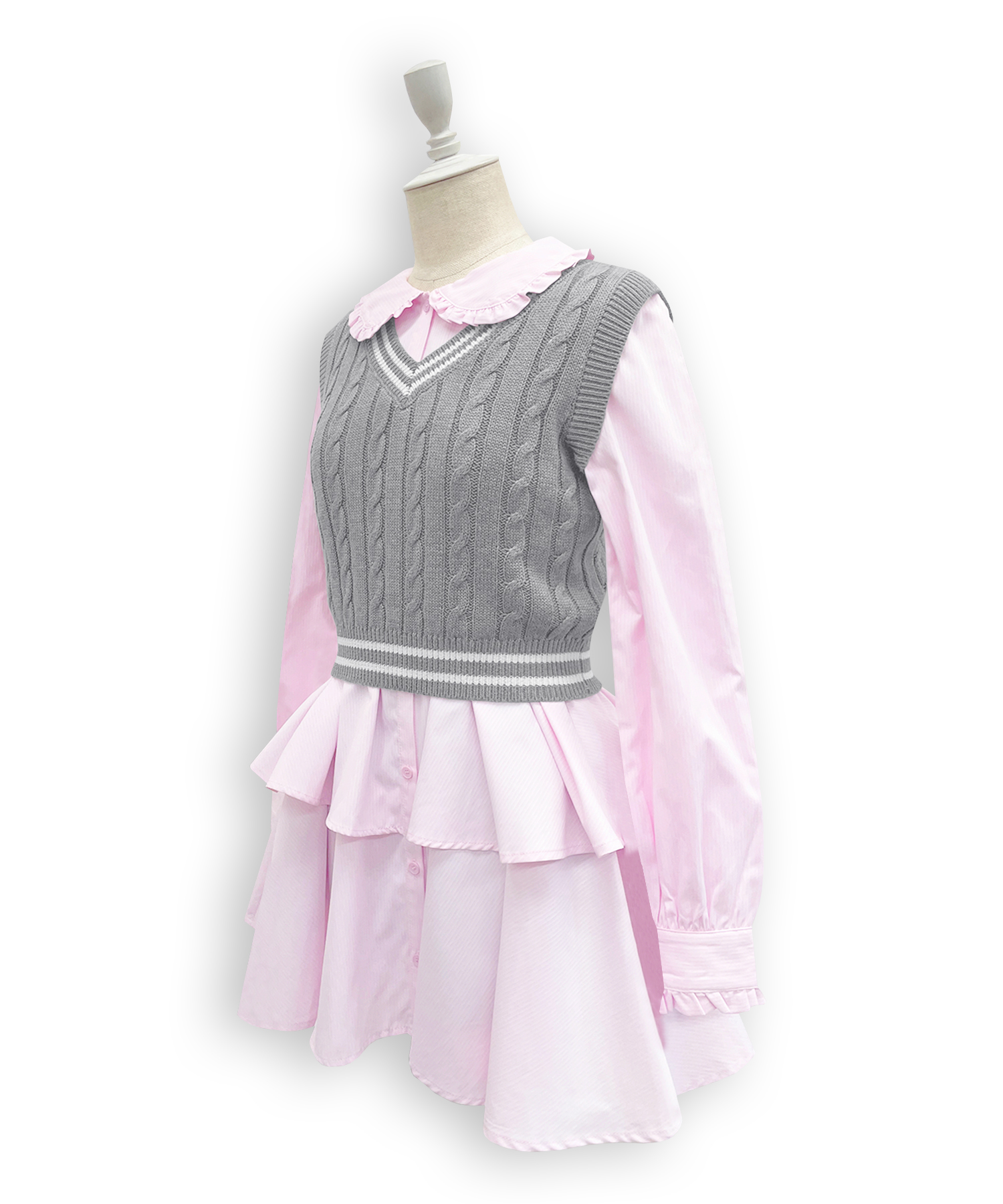 ベストセットシャツワンピース