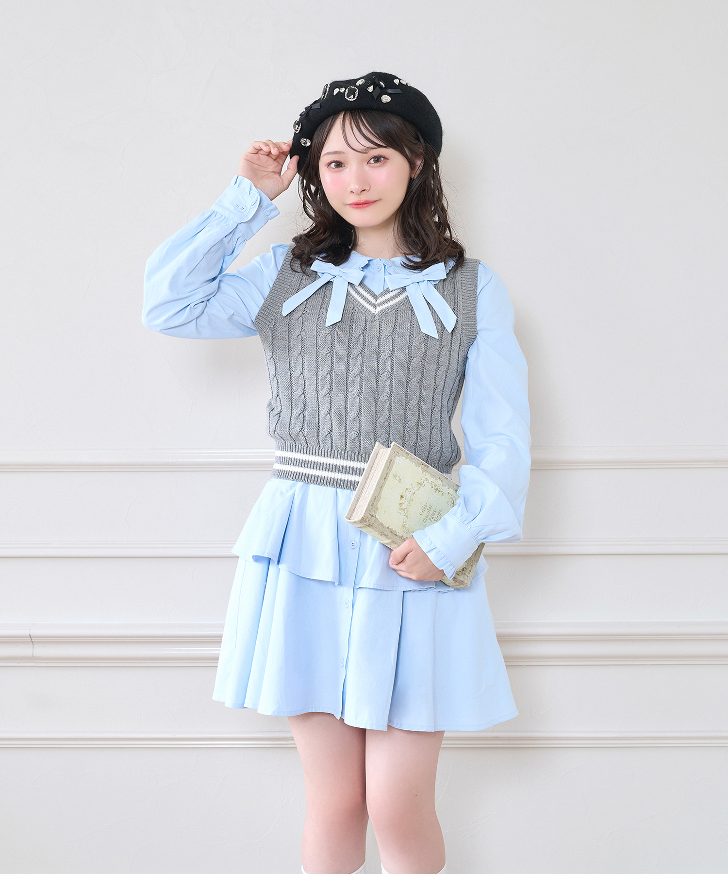 ベストセットシャツワンピース