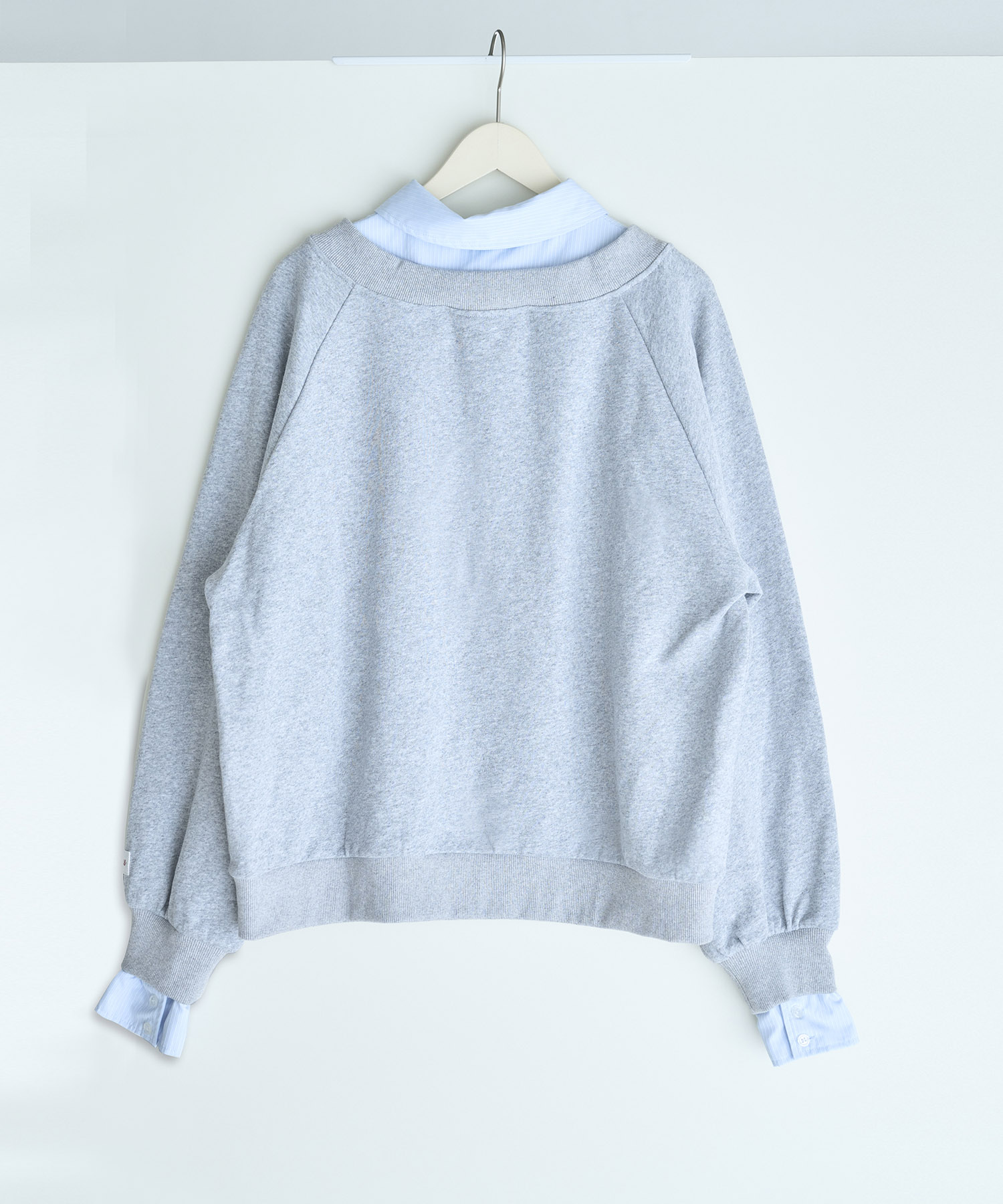 UNISEX 2way collar sweatshirt / GRAY