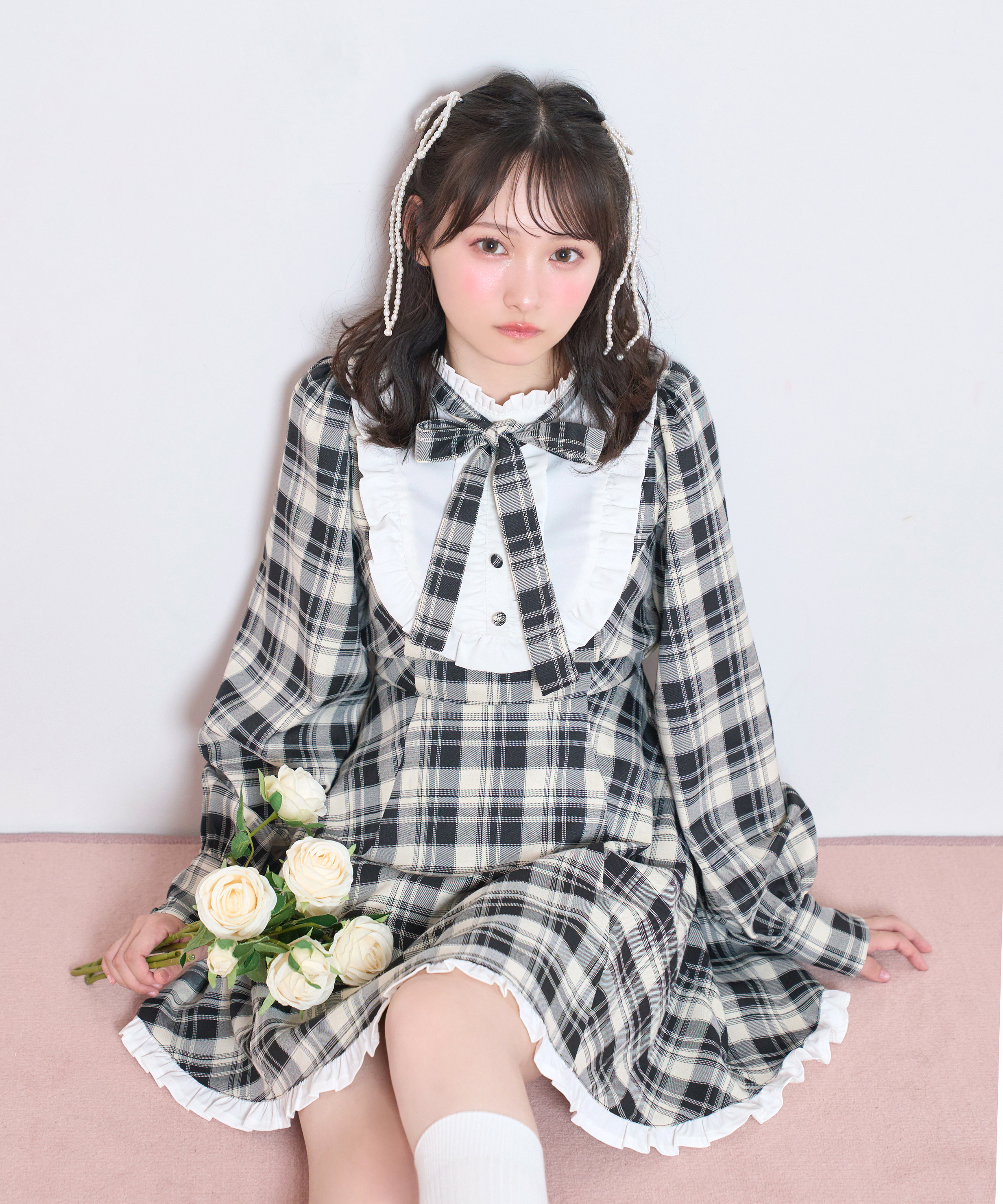 配色ヨークチェックワンピース – BUNNY APARTMENT