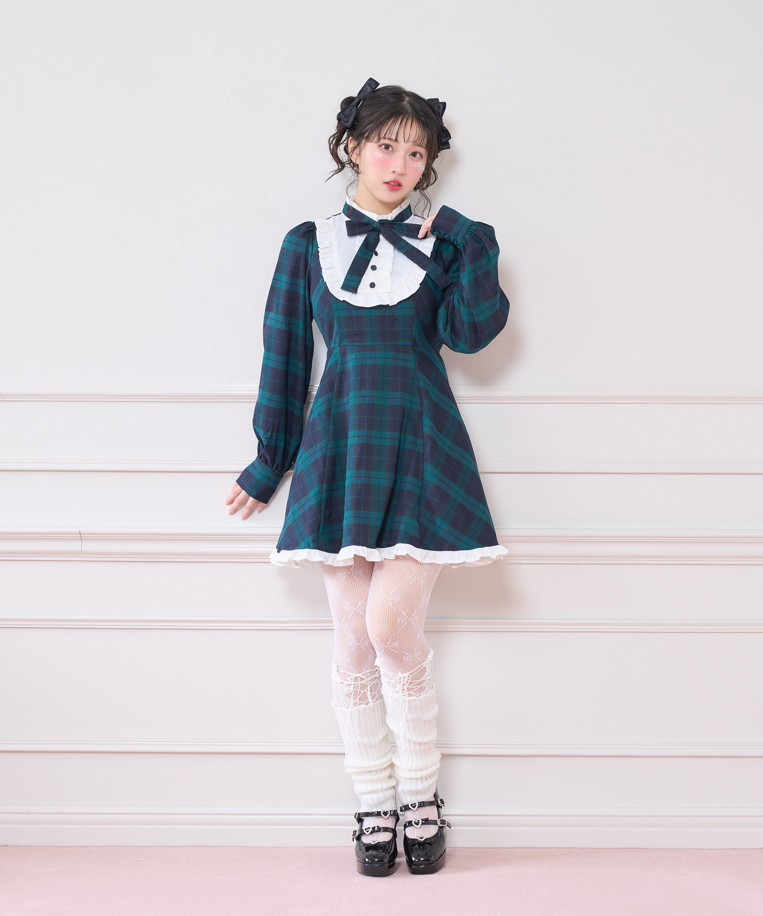 配色ヨークチェックワンピース – BUNNY APARTMENT