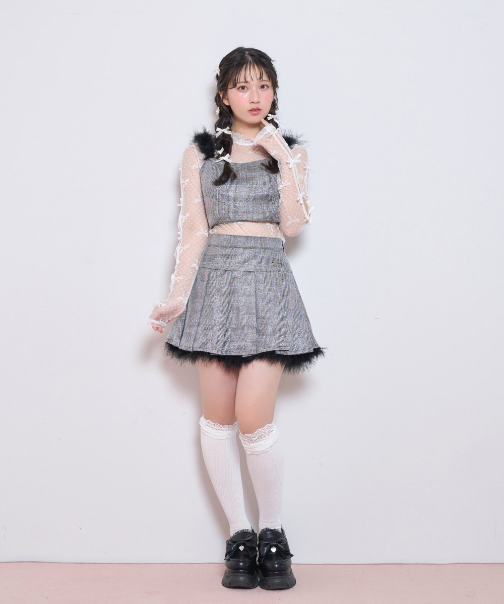 ポイントフェザーラメチェックセットアップ