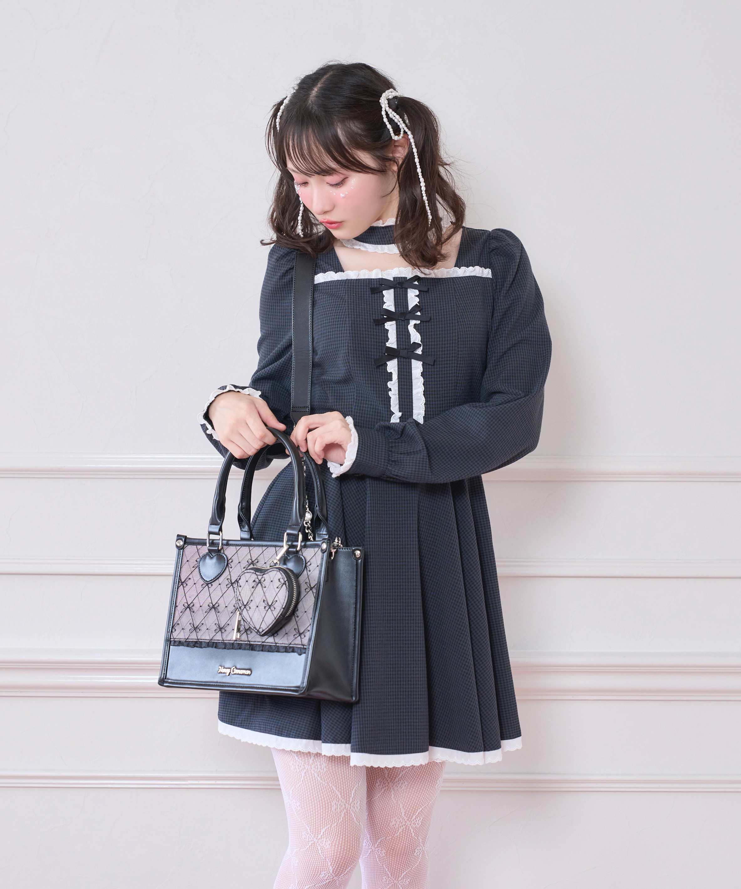 リボンチュールスクエアトート